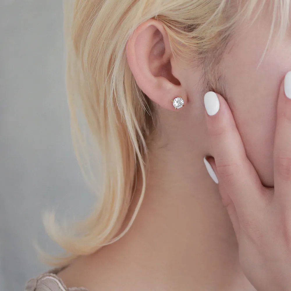 6mm Cubic Zirconia Studs