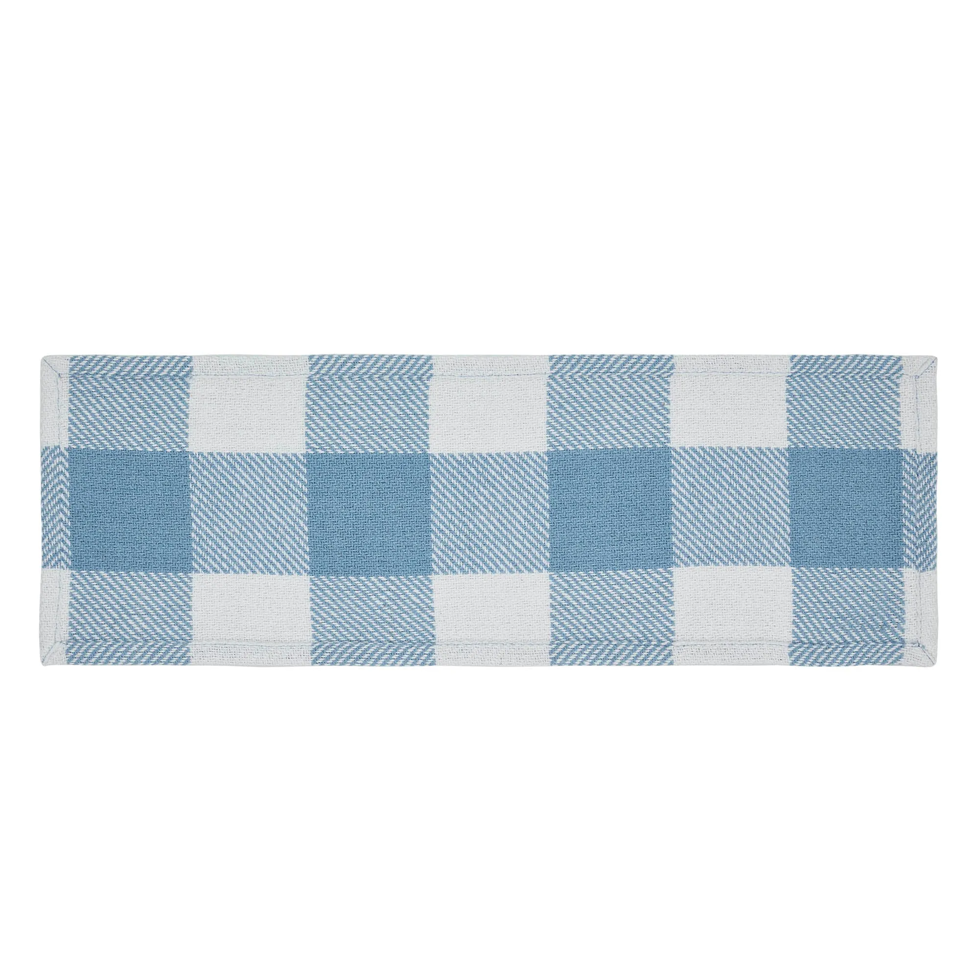 Annie Buffalo Check Blue Runner 8x24