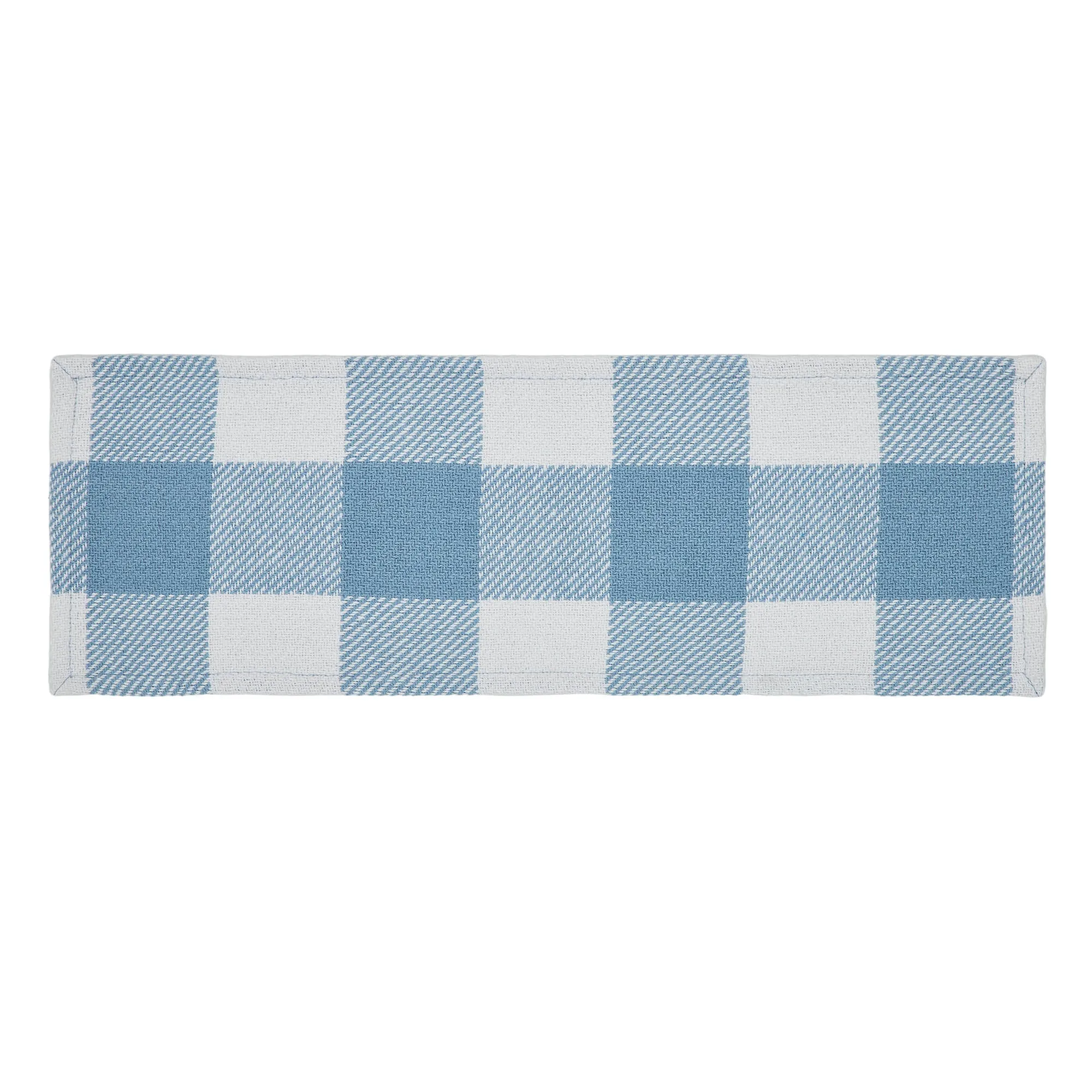 Annie Buffalo Check Blue Runner 8x24
