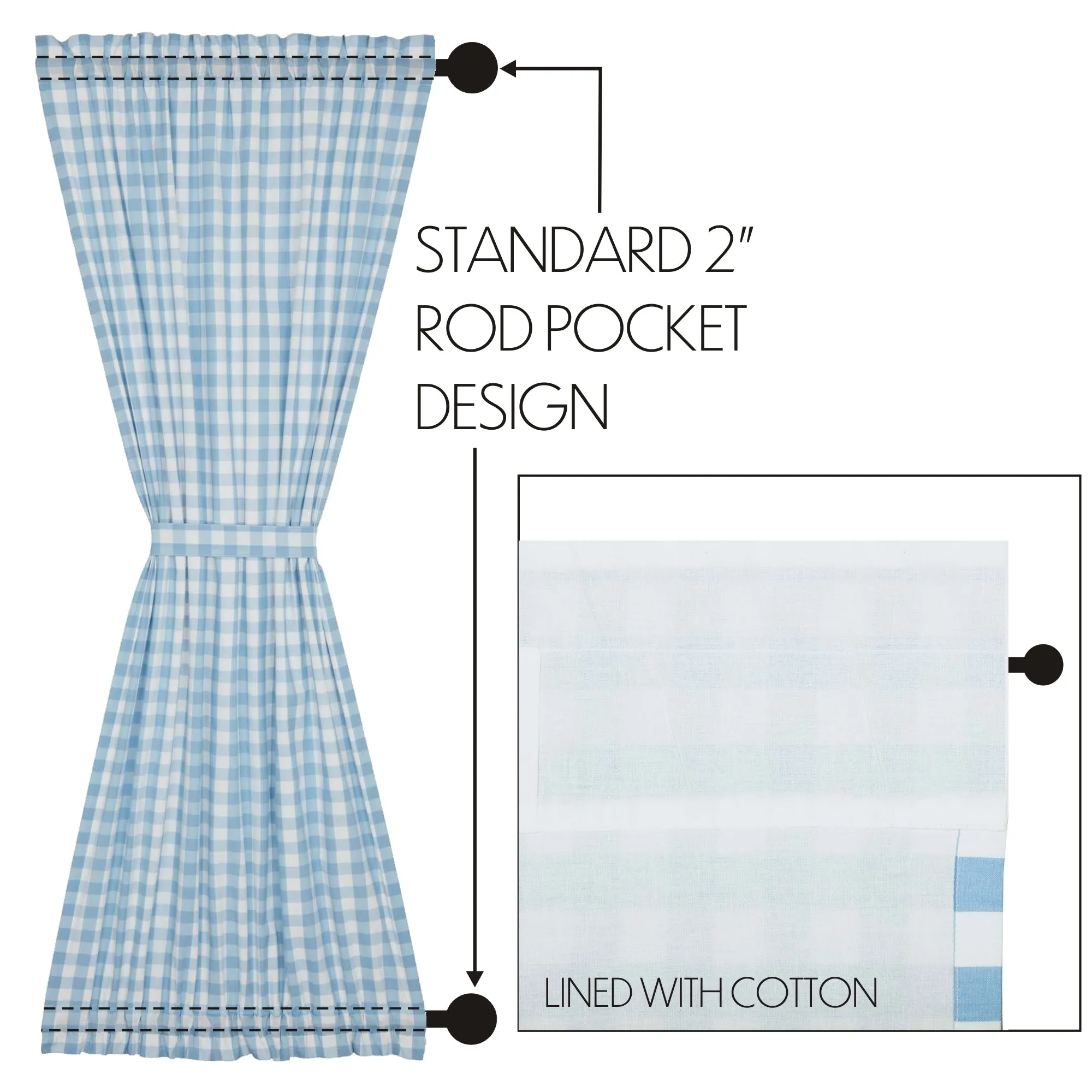 Annie Buffalo Check Door Panel 72x40
