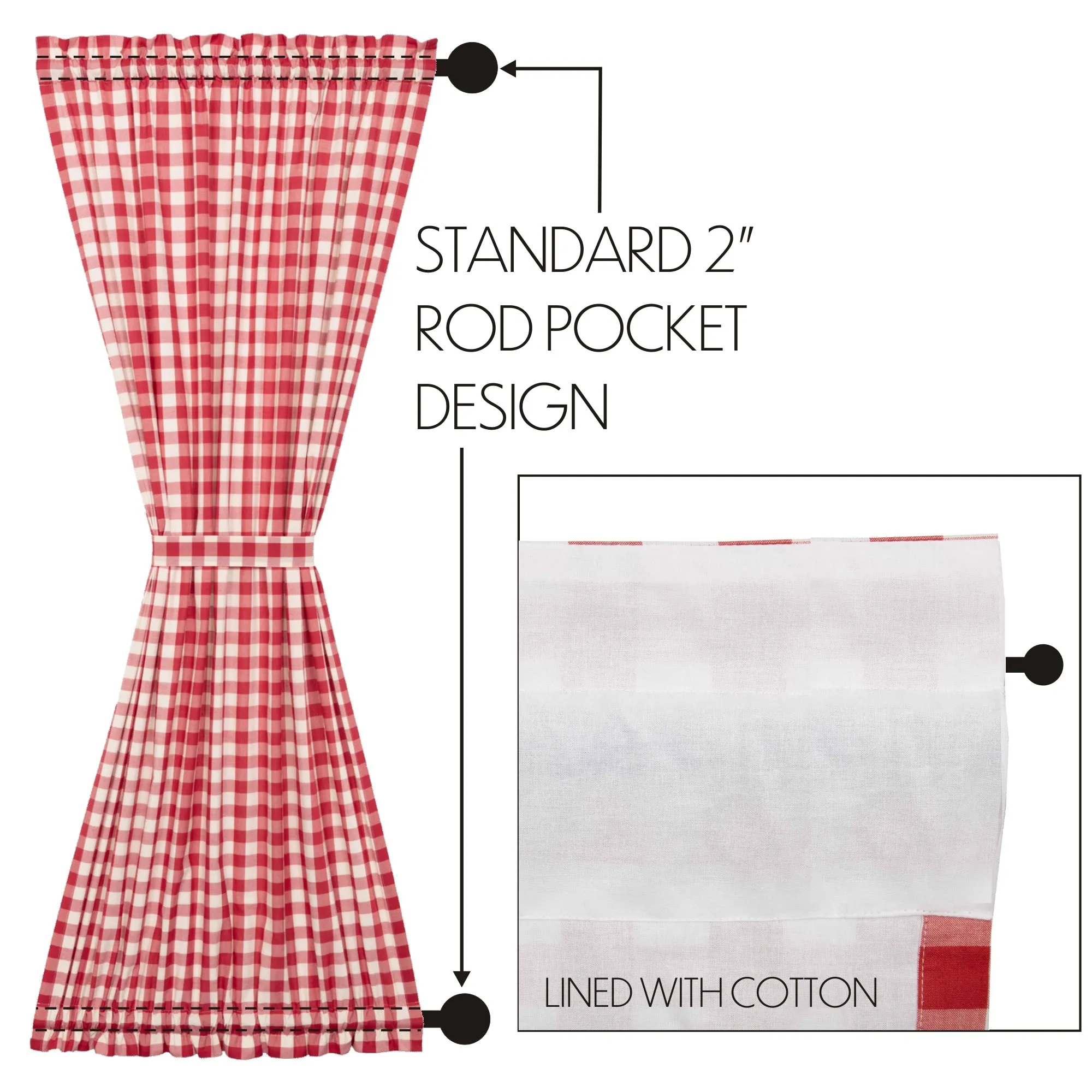 Annie Buffalo Check Door Panel 72x40