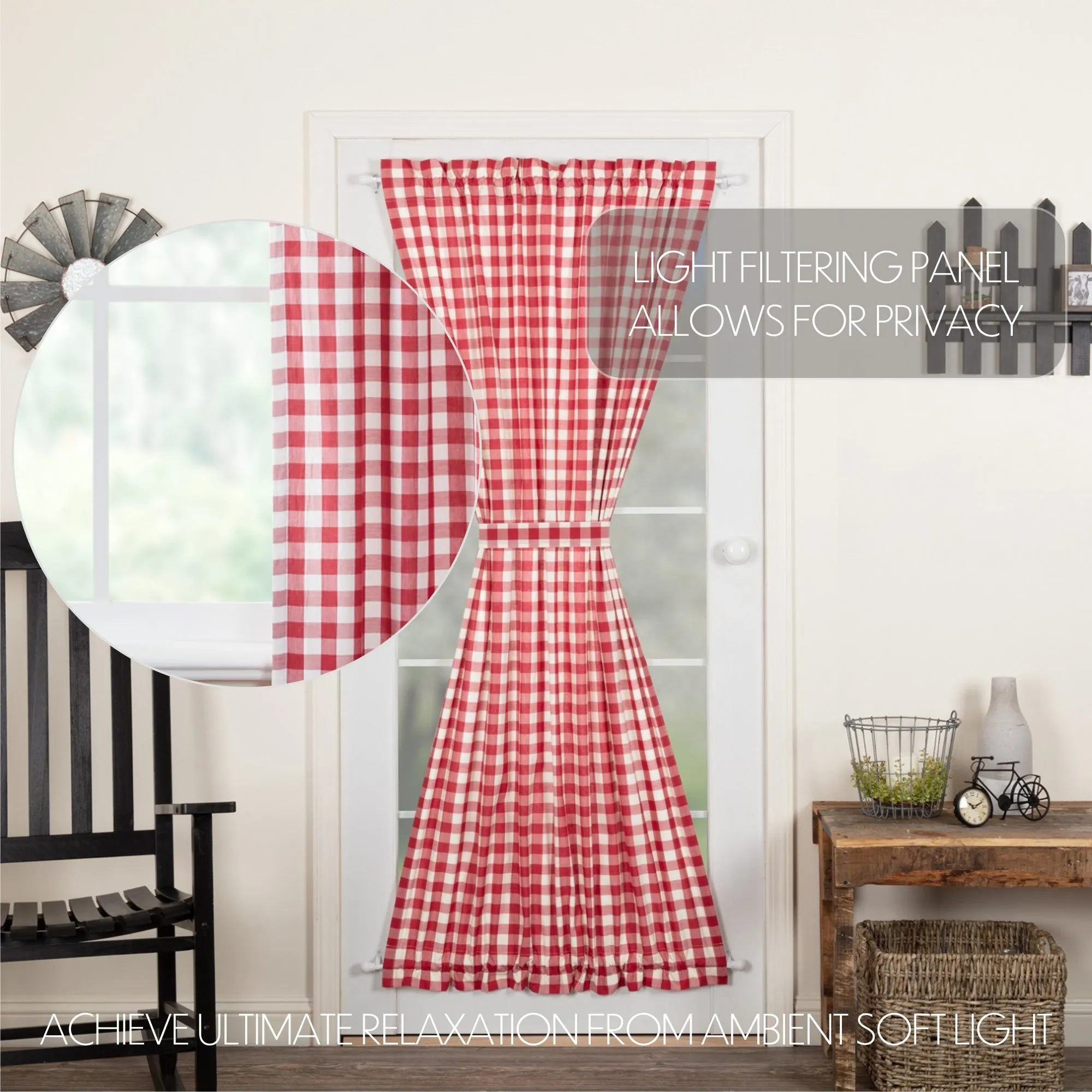 Annie Buffalo Check Door Panel 72x40