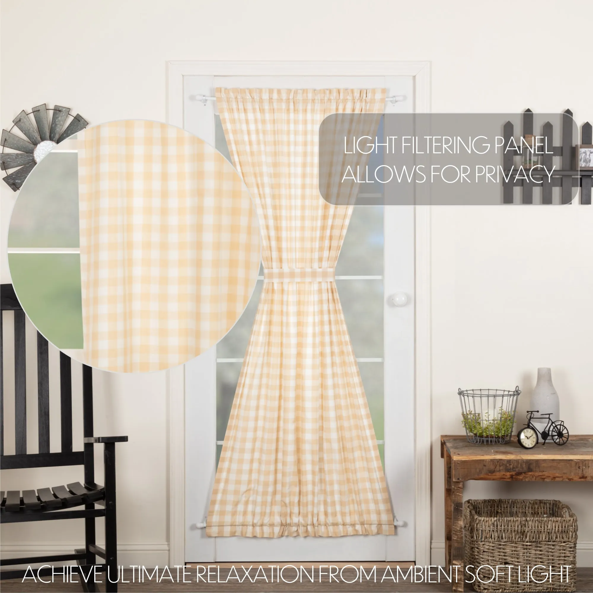 Annie Buffalo Check Door Panel 72x40