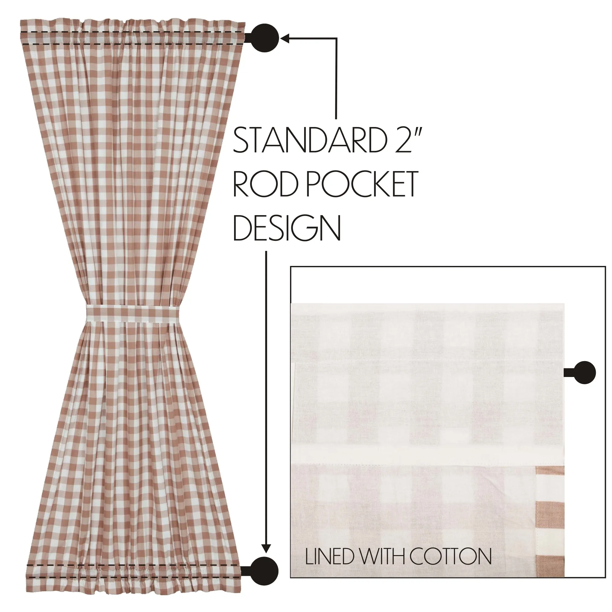 Annie Buffalo Check Door Panel 72x40