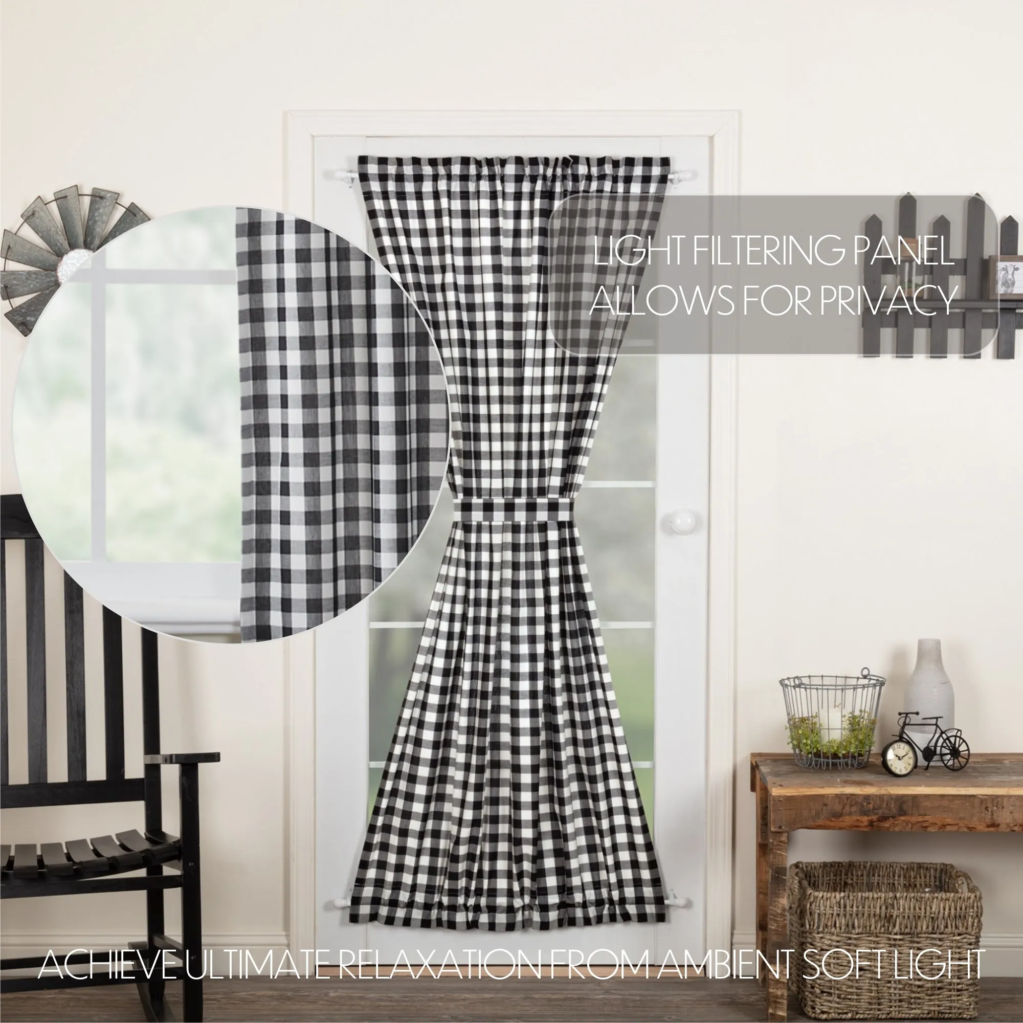 Annie Buffalo Check Door Panel 72x40