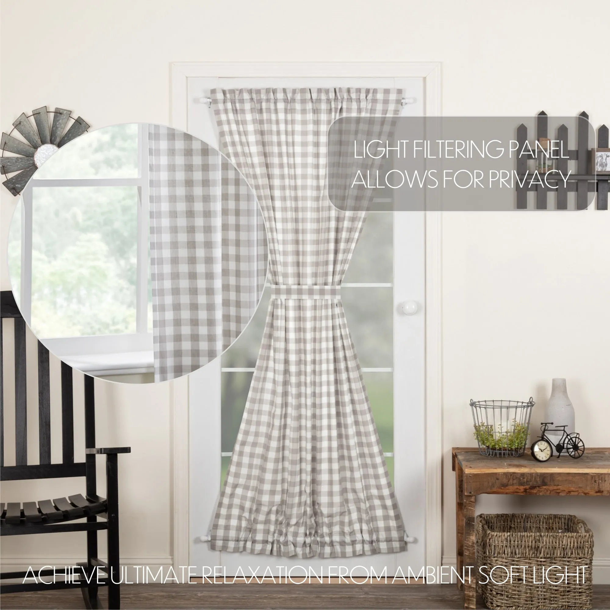 Annie Buffalo Check Door Panel 72x40
