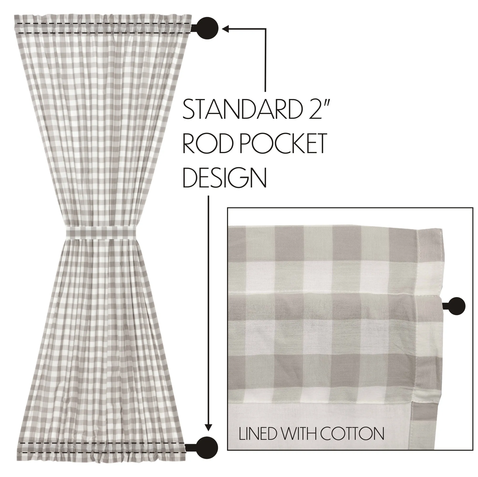 Annie Buffalo Check Door Panel 72x40