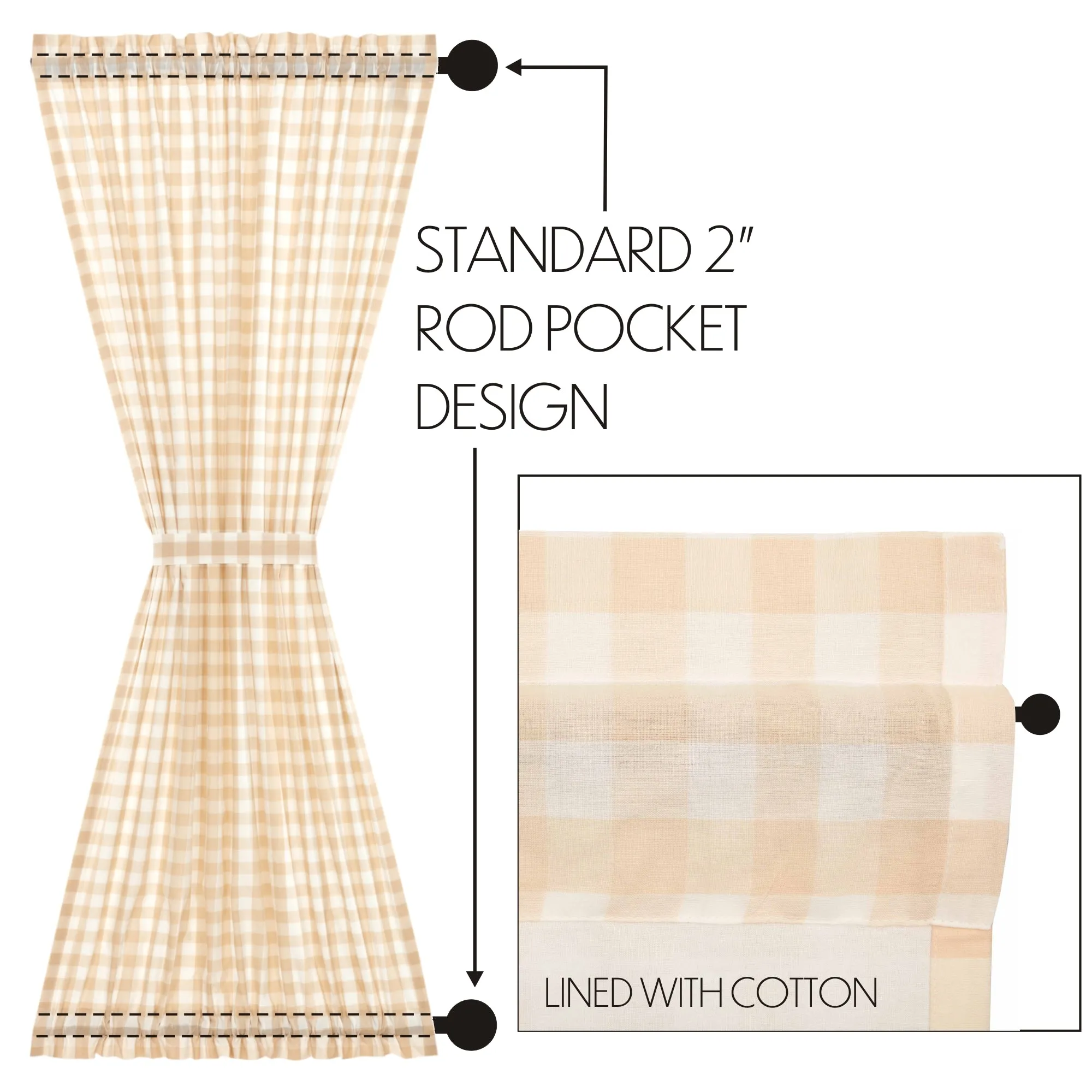 Annie Buffalo Check Door Panel 72x40