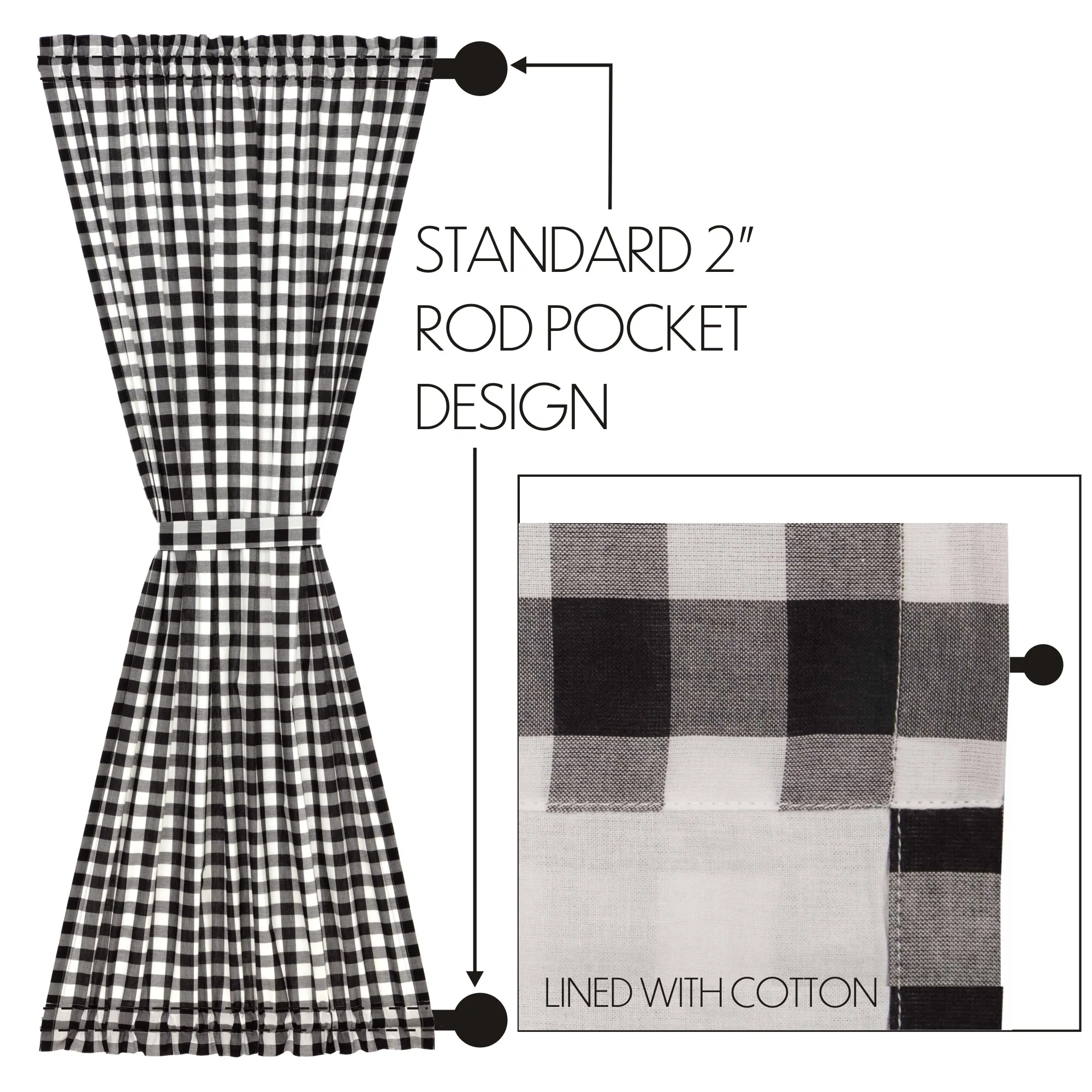 Annie Buffalo Check Door Panel 72x40