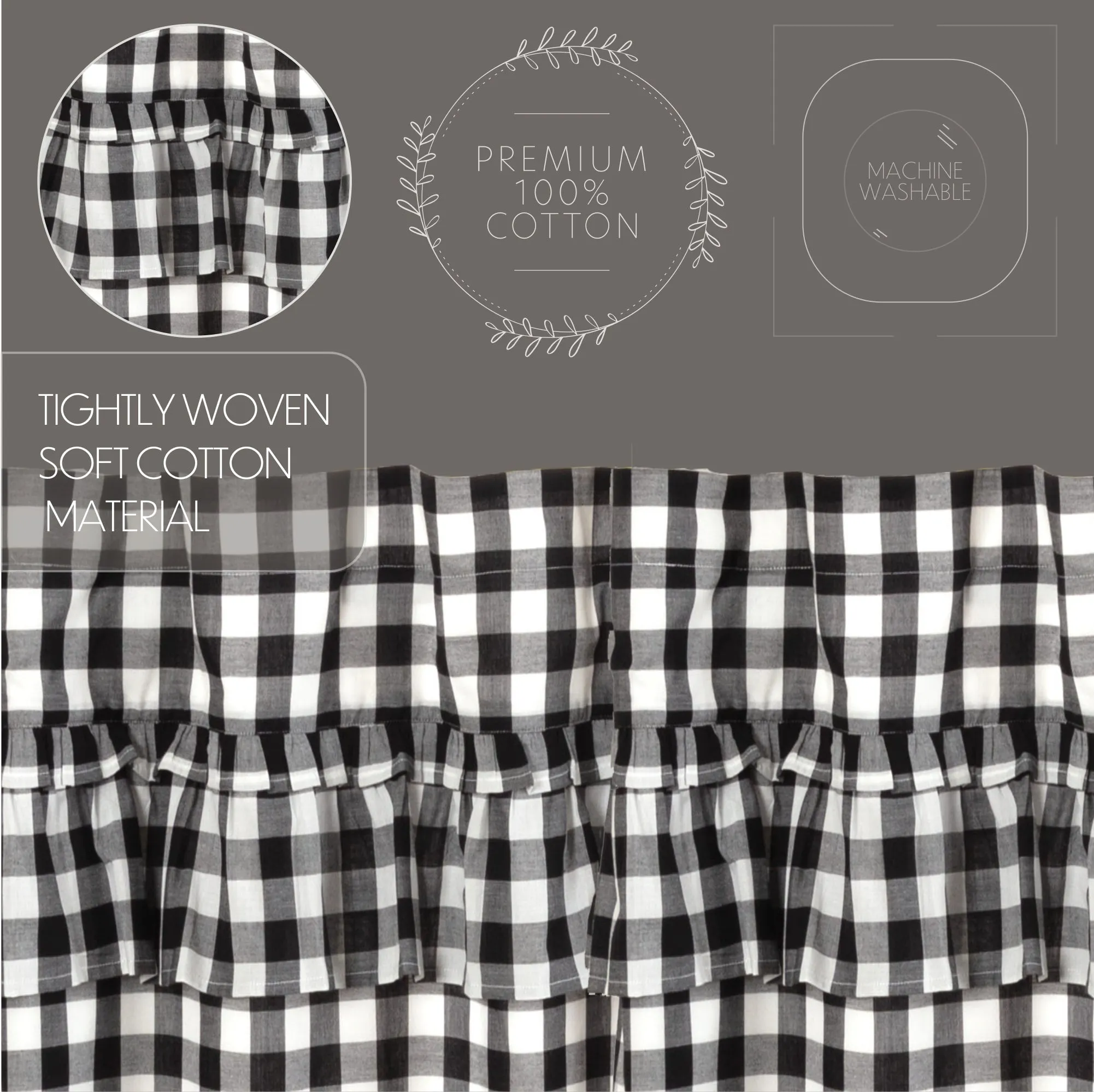 Annie Buffalo Check Ruffled Tier Set of 2