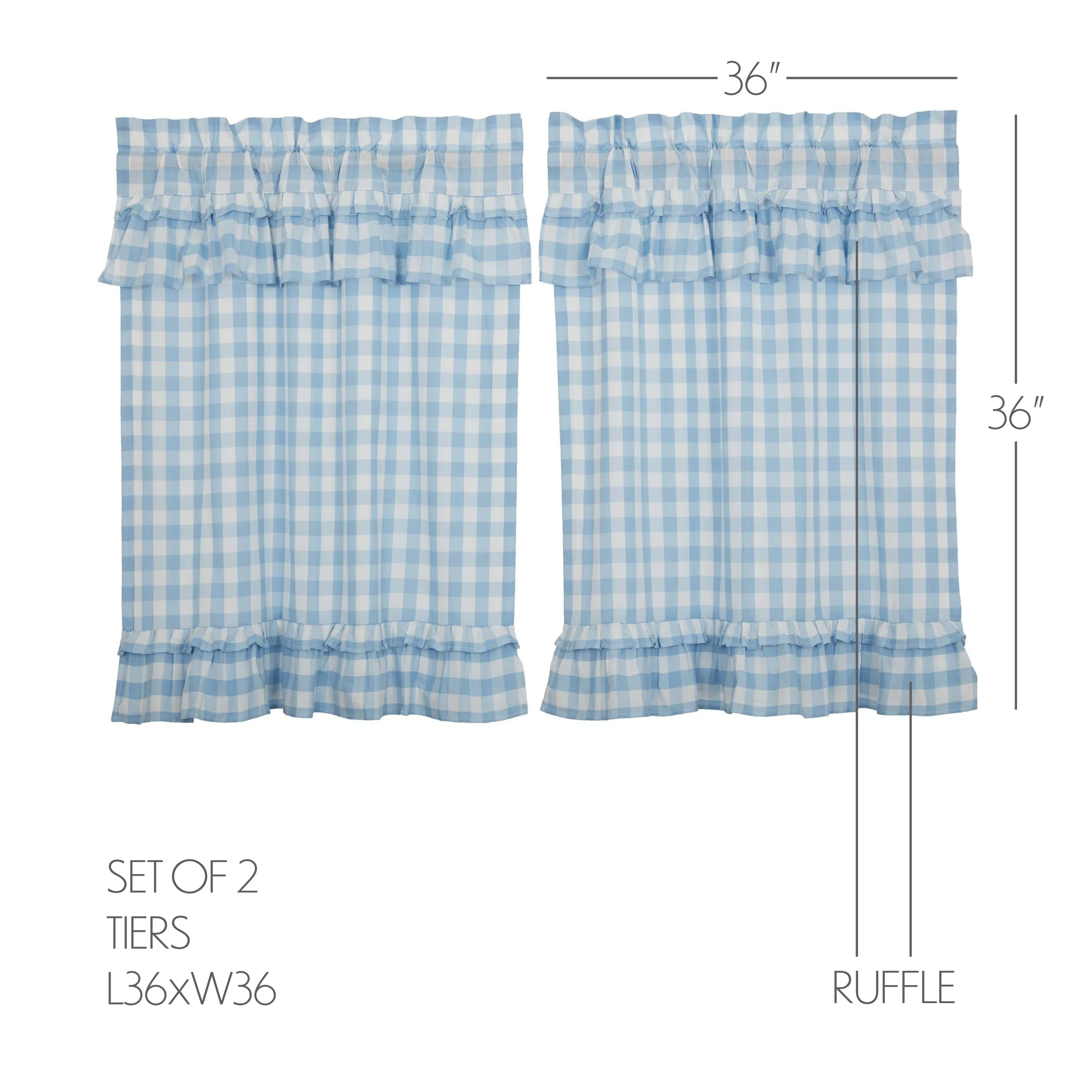 Annie Buffalo Check Ruffled Tier Set of 2