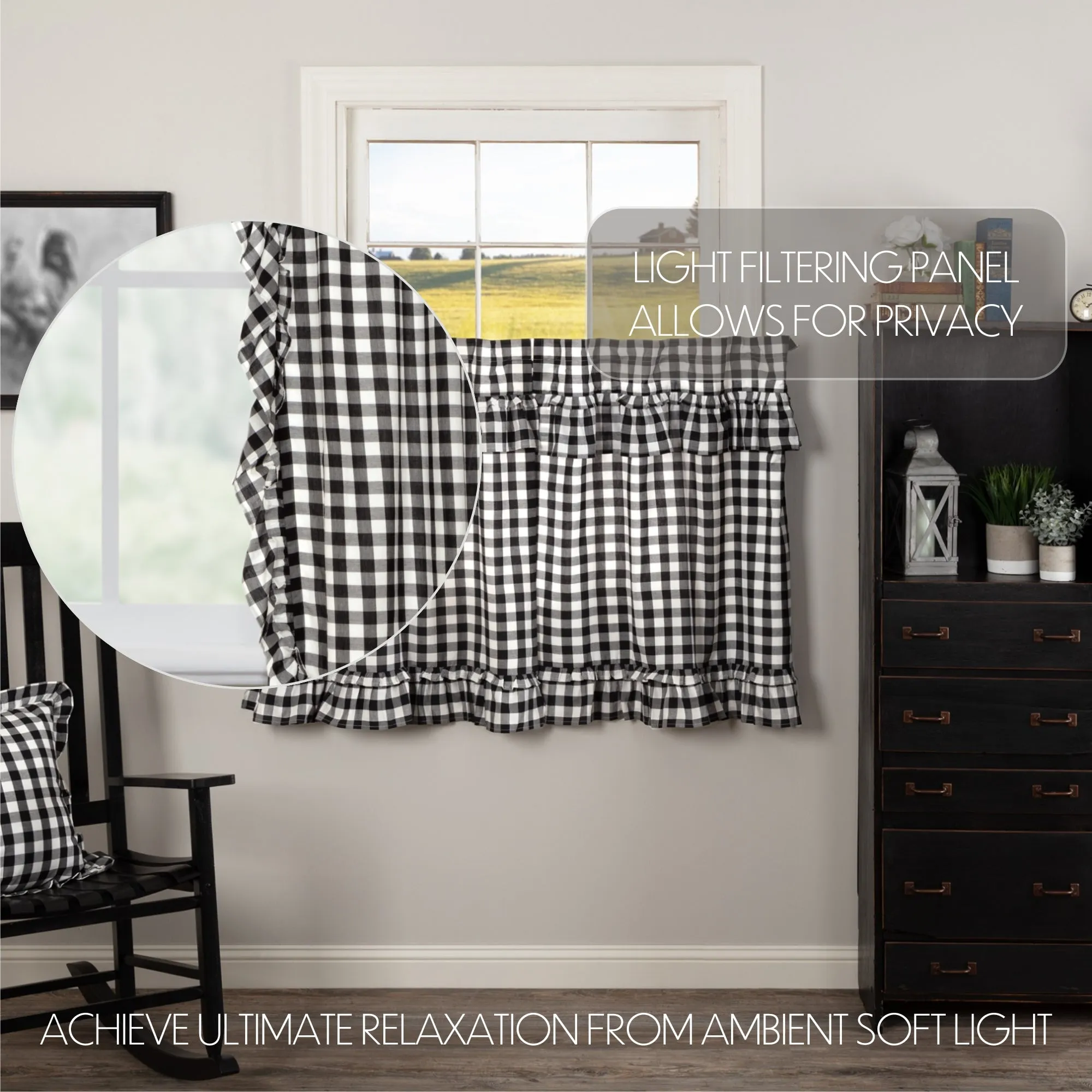 Annie Buffalo Check Ruffled Tier Set of 2