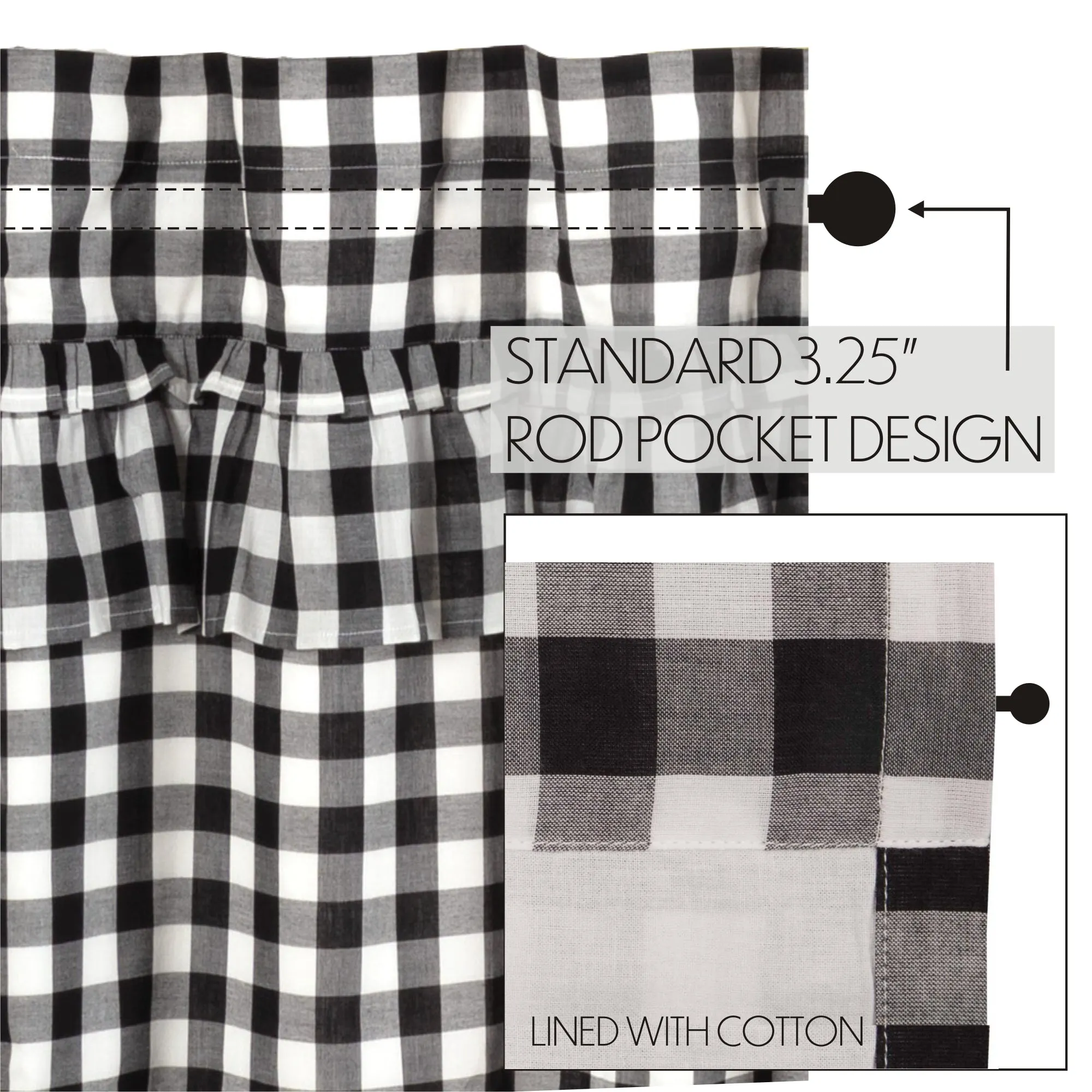 Annie Buffalo Check Ruffled Tier Set of 2