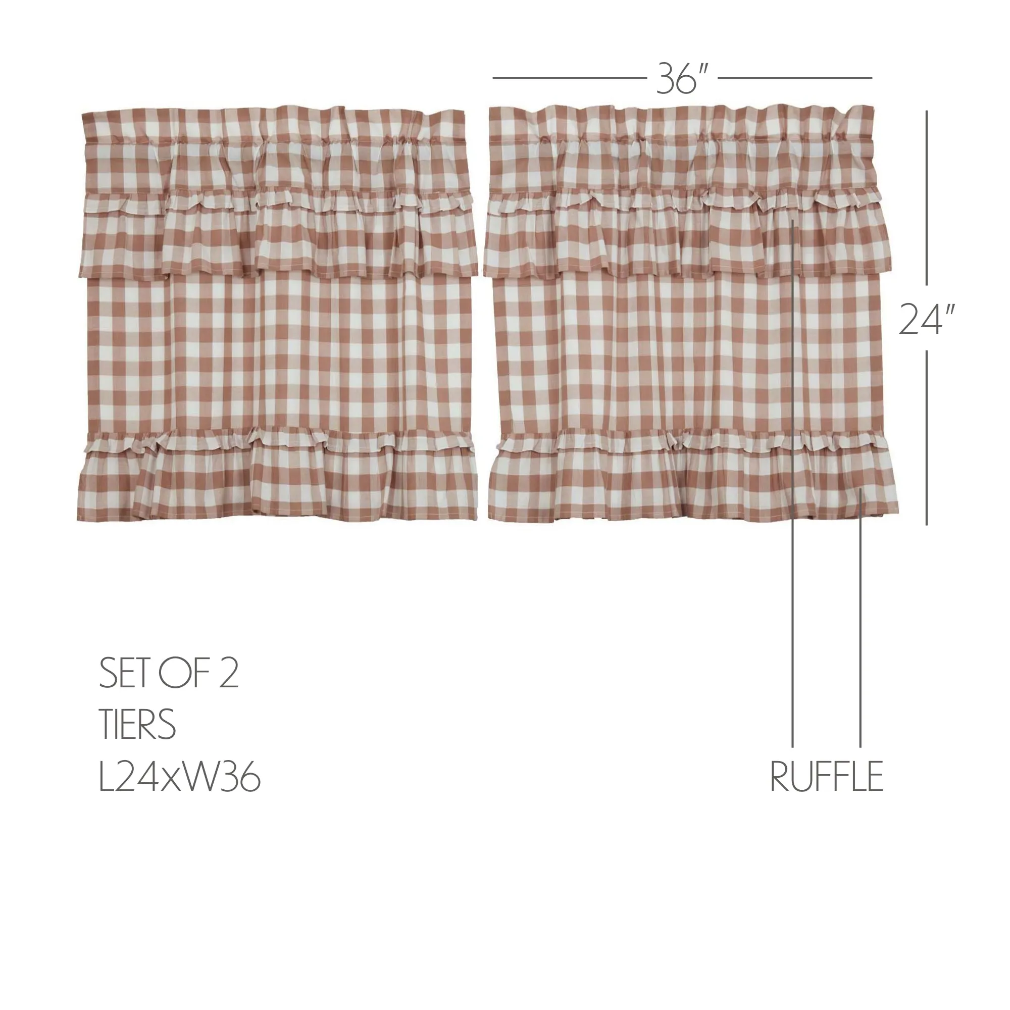 Annie Buffalo Check Ruffled Tier Set of 2