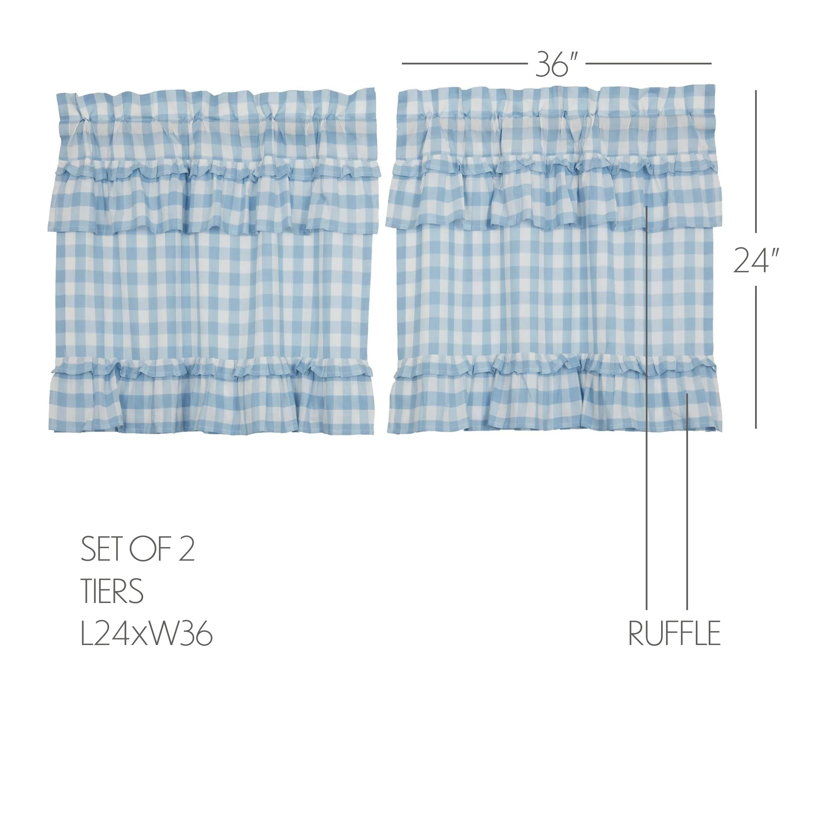 Annie Buffalo Check Ruffled Tier Set of 2