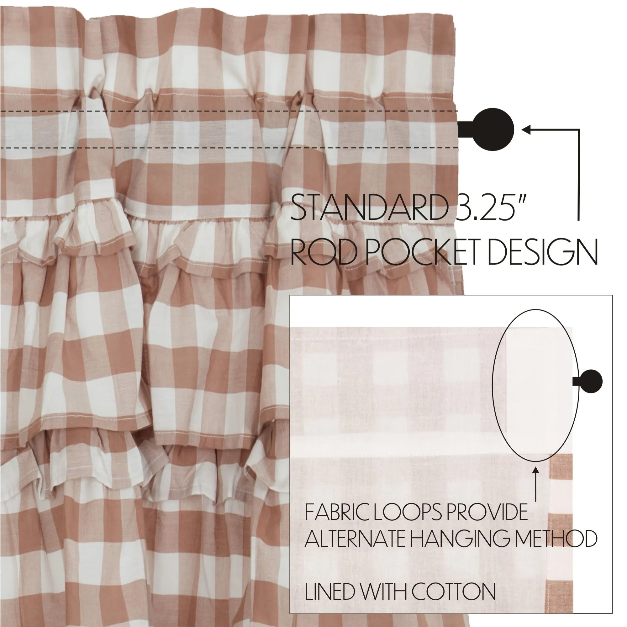 Annie Buffalo Check Ruffled Tier Set of 2