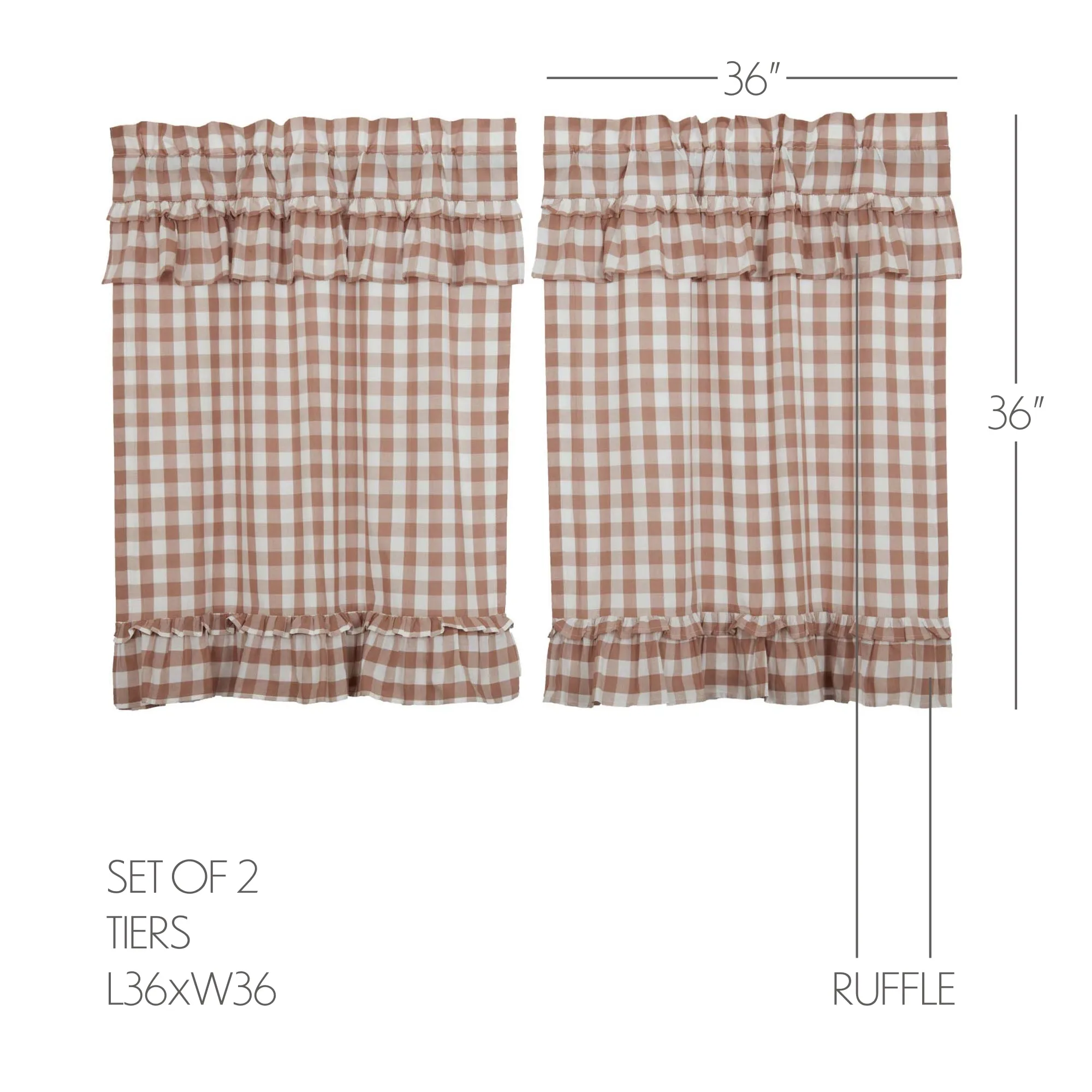 Annie Buffalo Check Ruffled Tier Set of 2