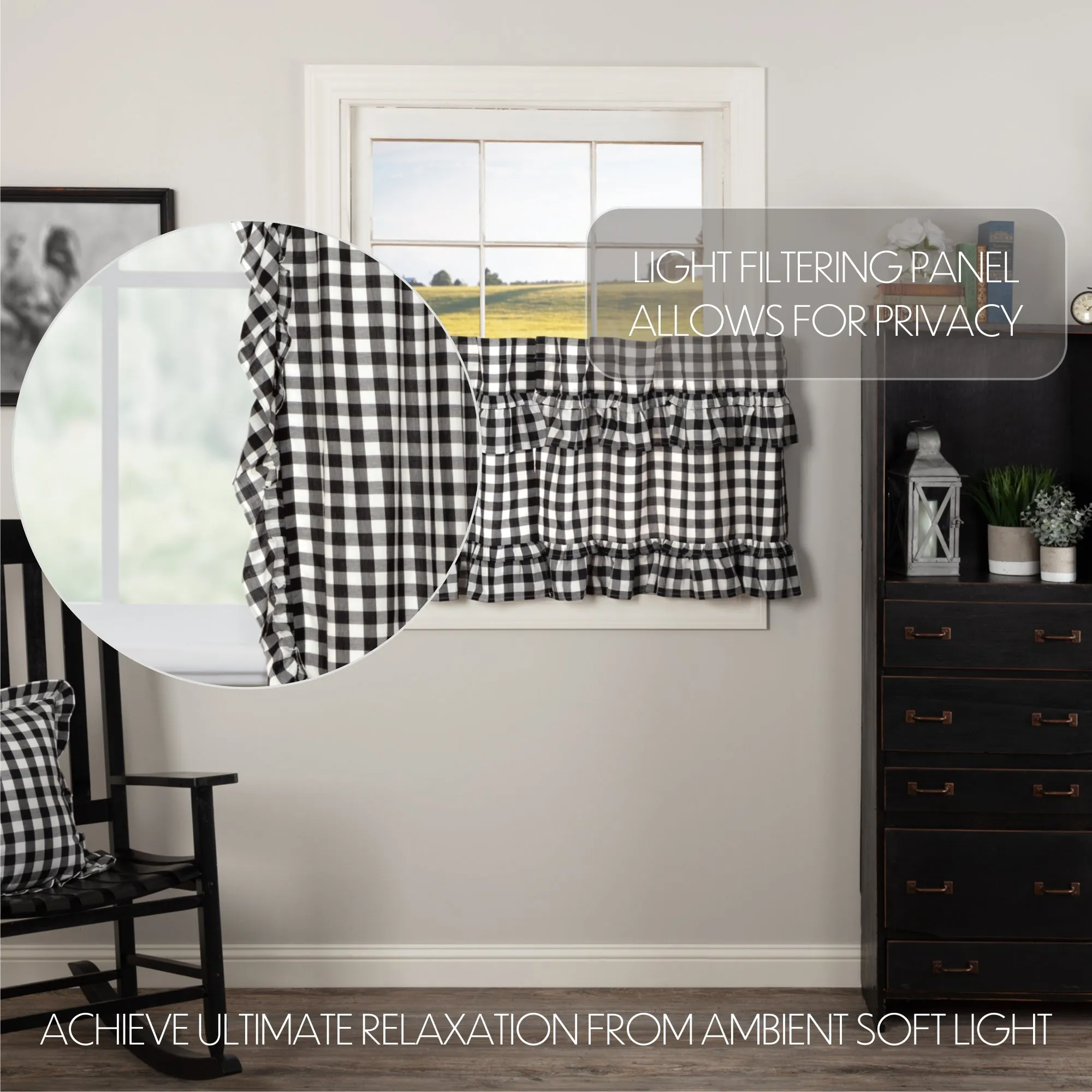 Annie Buffalo Check Ruffled Tier Set of 2
