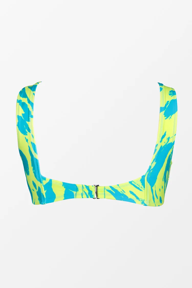 Art Walk Animal Strappy Front Bralette Plus Size Bikini Top