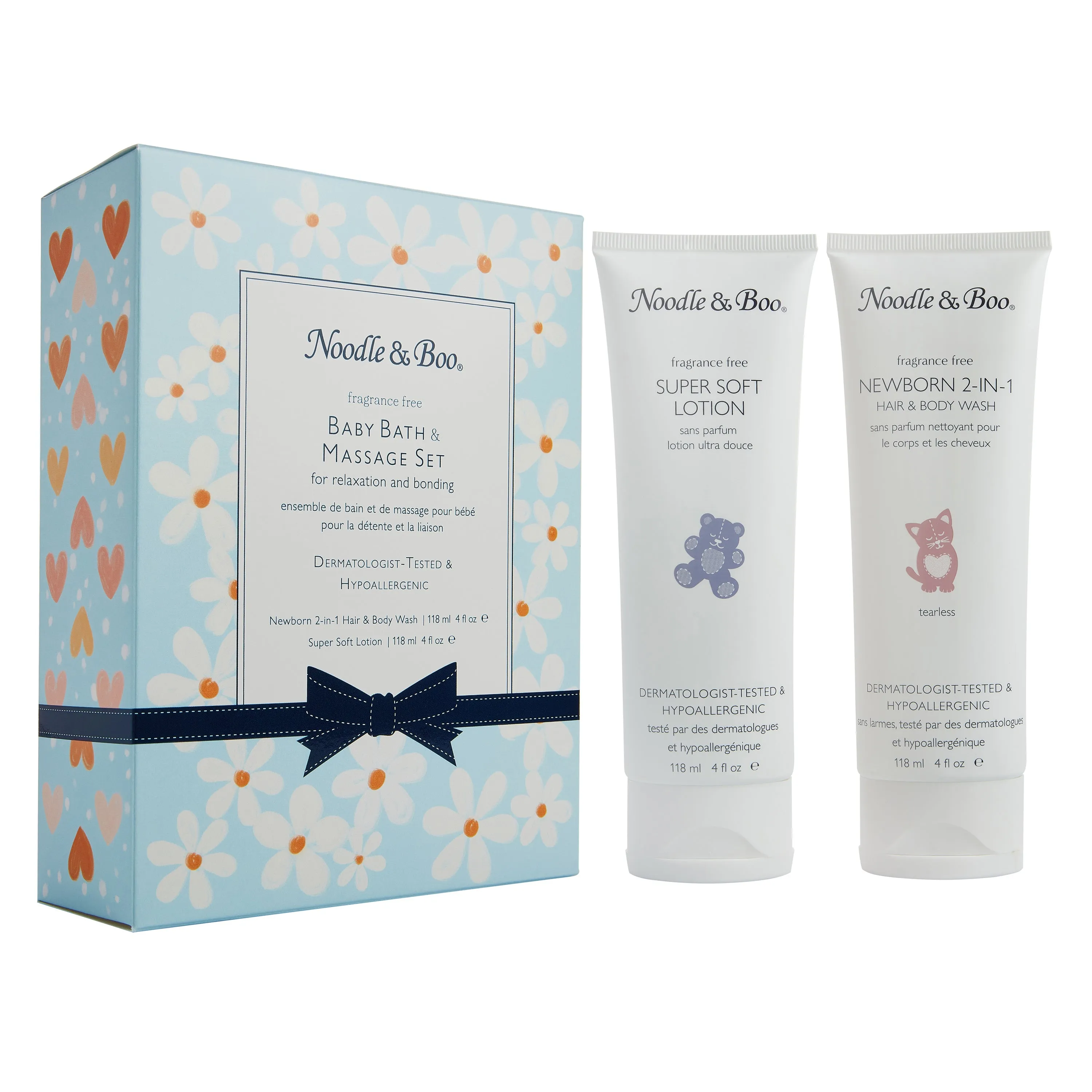 Baby Bath & Massage Fragrance Free Gift Set