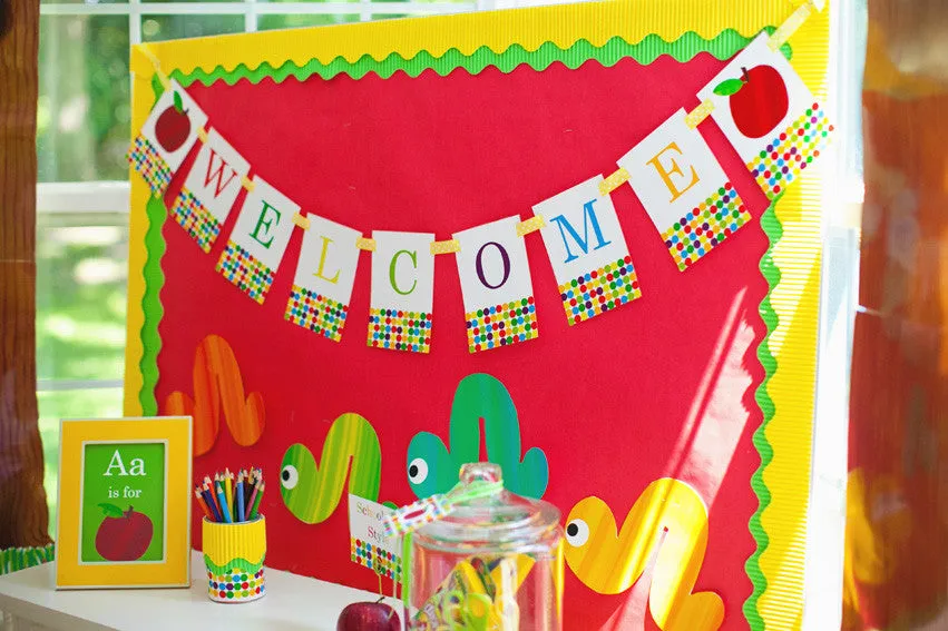 Banner Letters | Primary Apple | UPRINT | Schoolgirl Style
