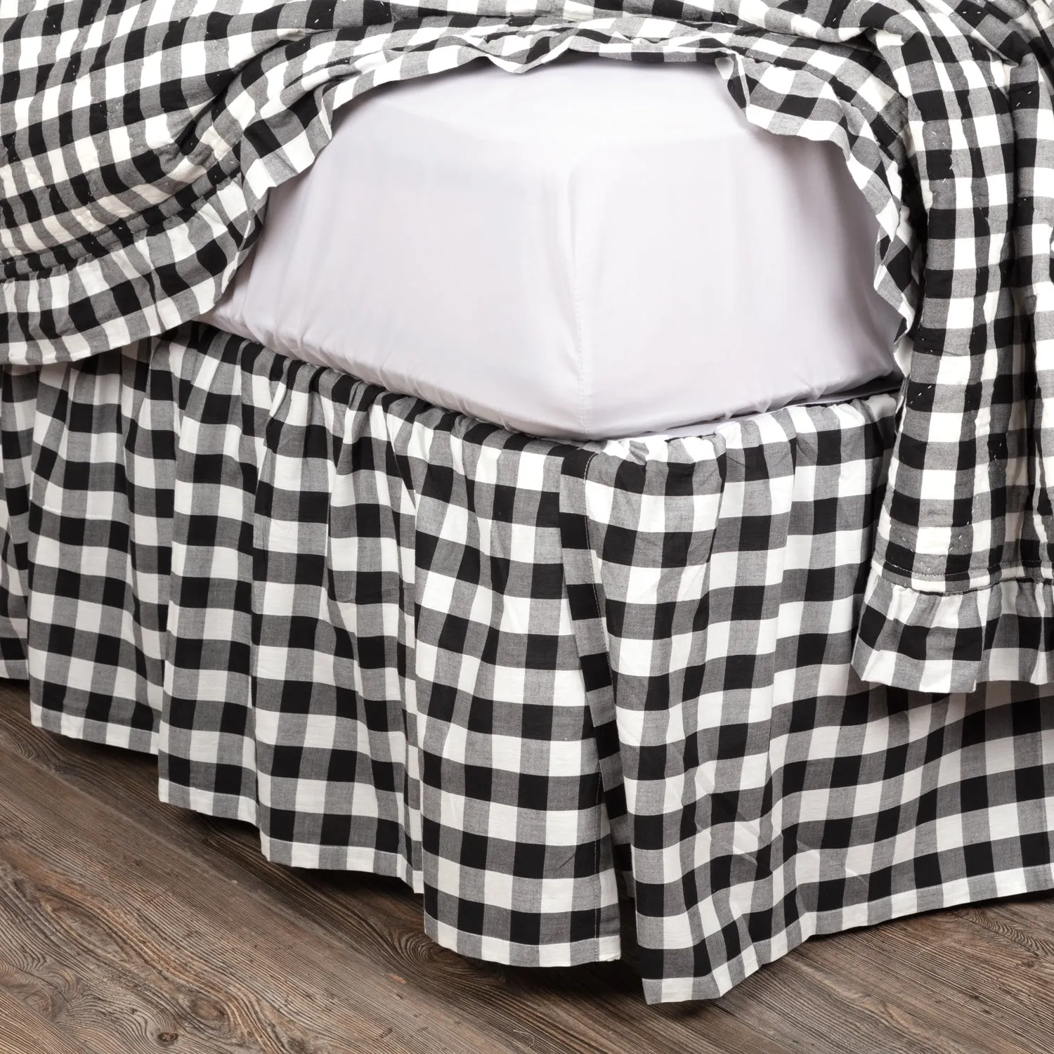 Bed Skirt Farmhouse Annie Buffalo Check Dust Ruffle Bedroom Decor VHC Brands