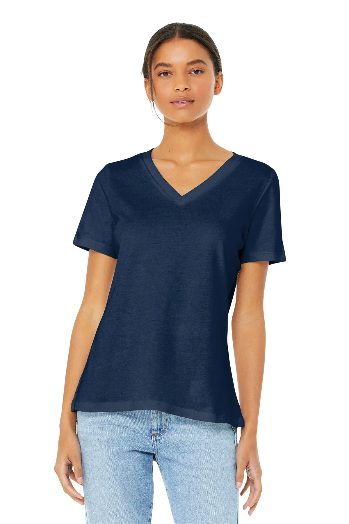 BELLA CANVAS Women's Relaxed Jersey Short Sleeve V-Neck Tee. BC6405