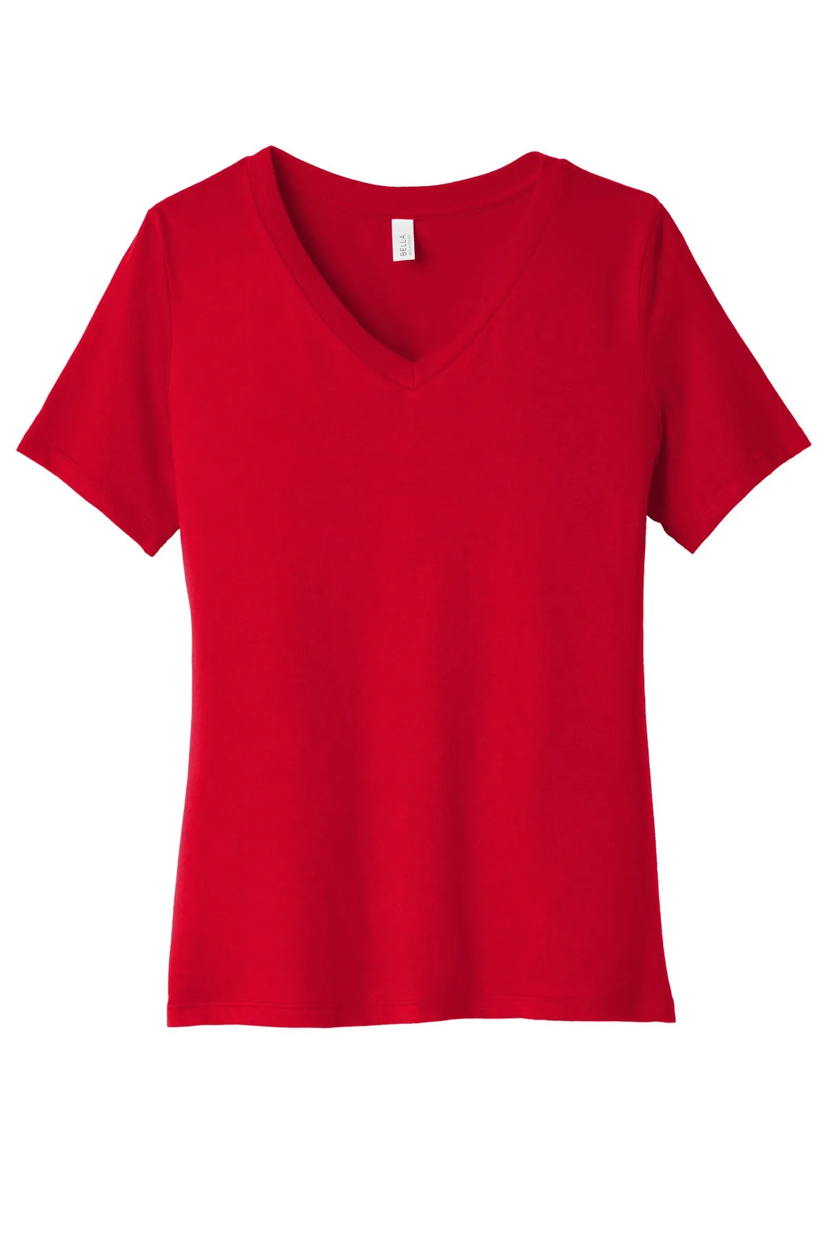 BELLA CANVAS Women's Relaxed Jersey Short Sleeve V-Neck Tee. BC6405