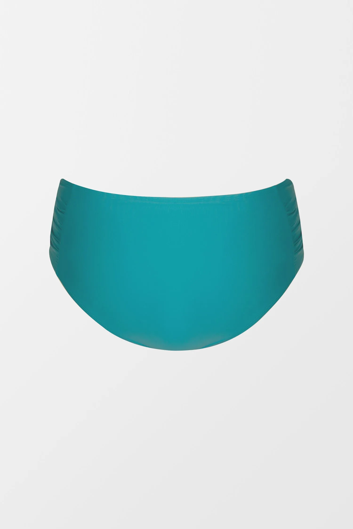 Boho Rhapsody Shirred High Waist Plus Size Bikini Bottoms