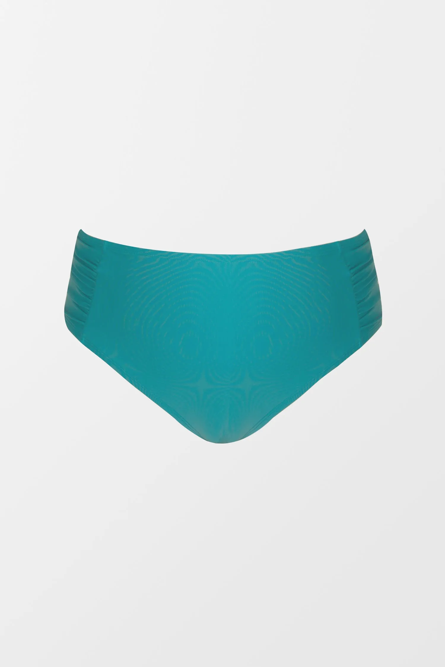 Boho Rhapsody Shirred High Waist Plus Size Bikini Bottoms