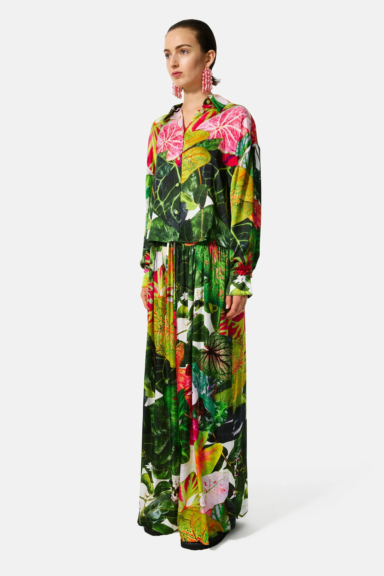 botanical print blouse