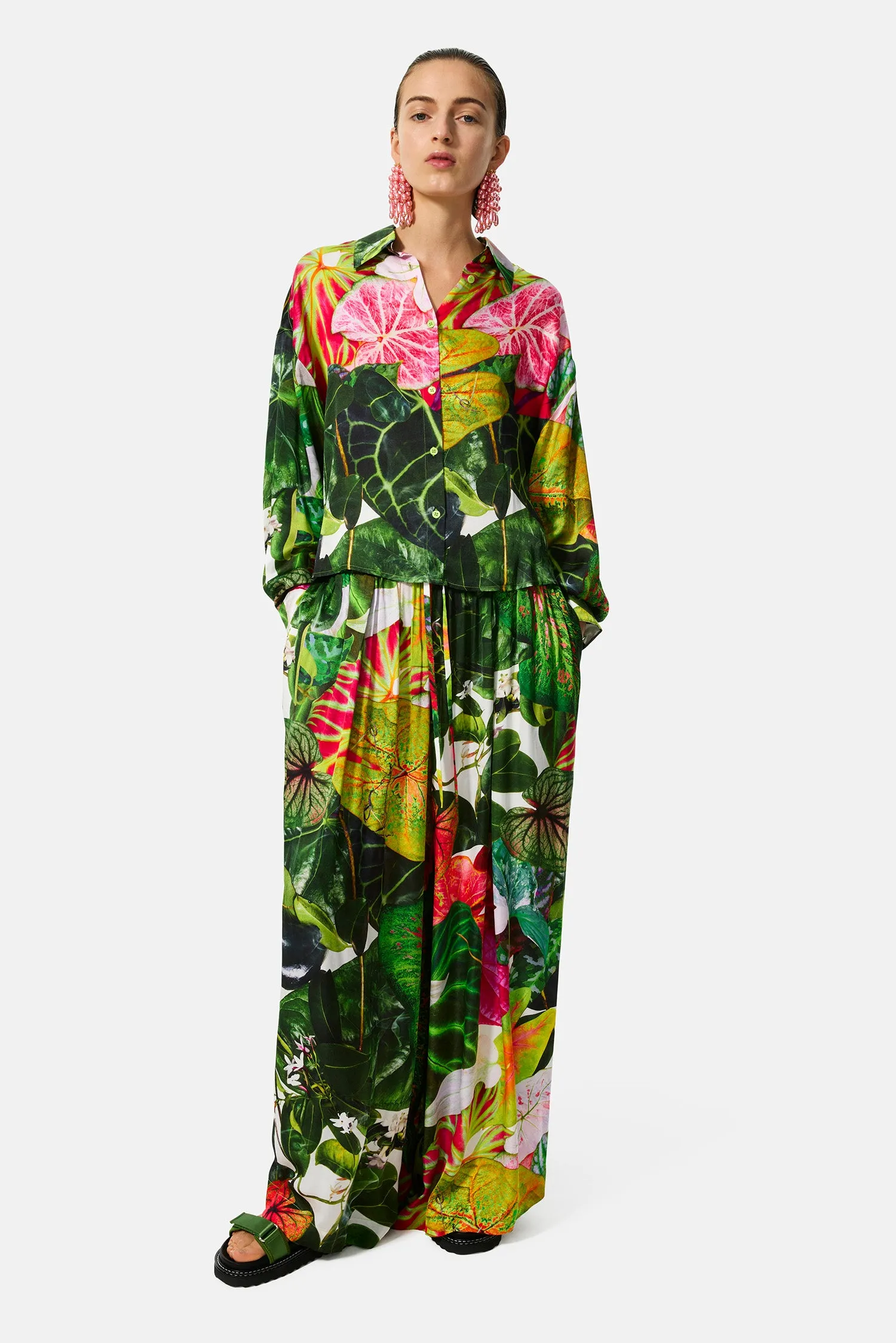 botanical print blouse