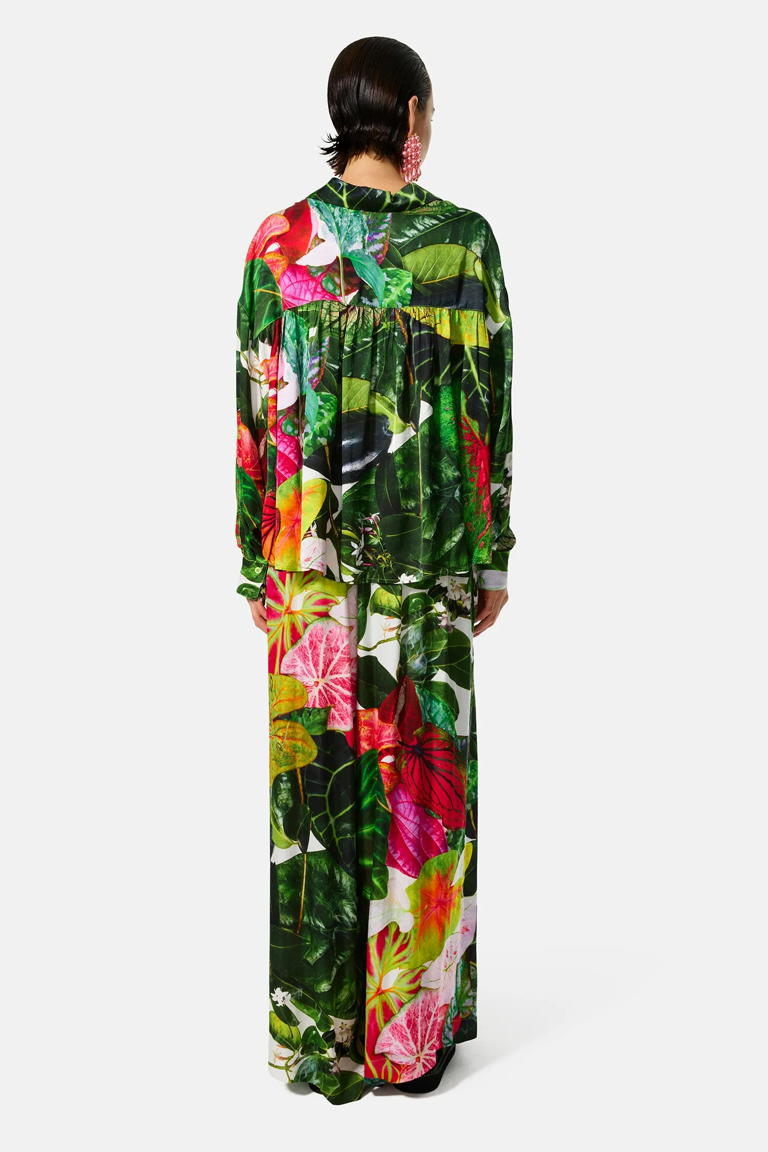 botanical print blouse
