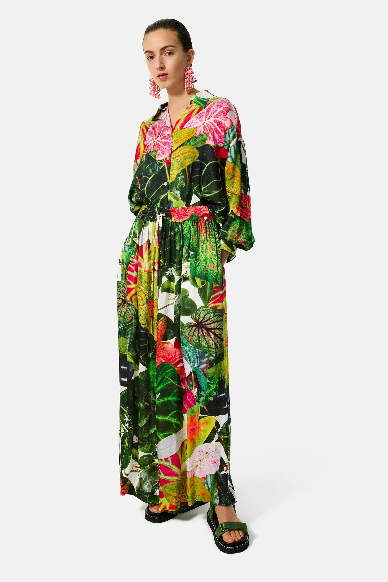 botanical print blouse