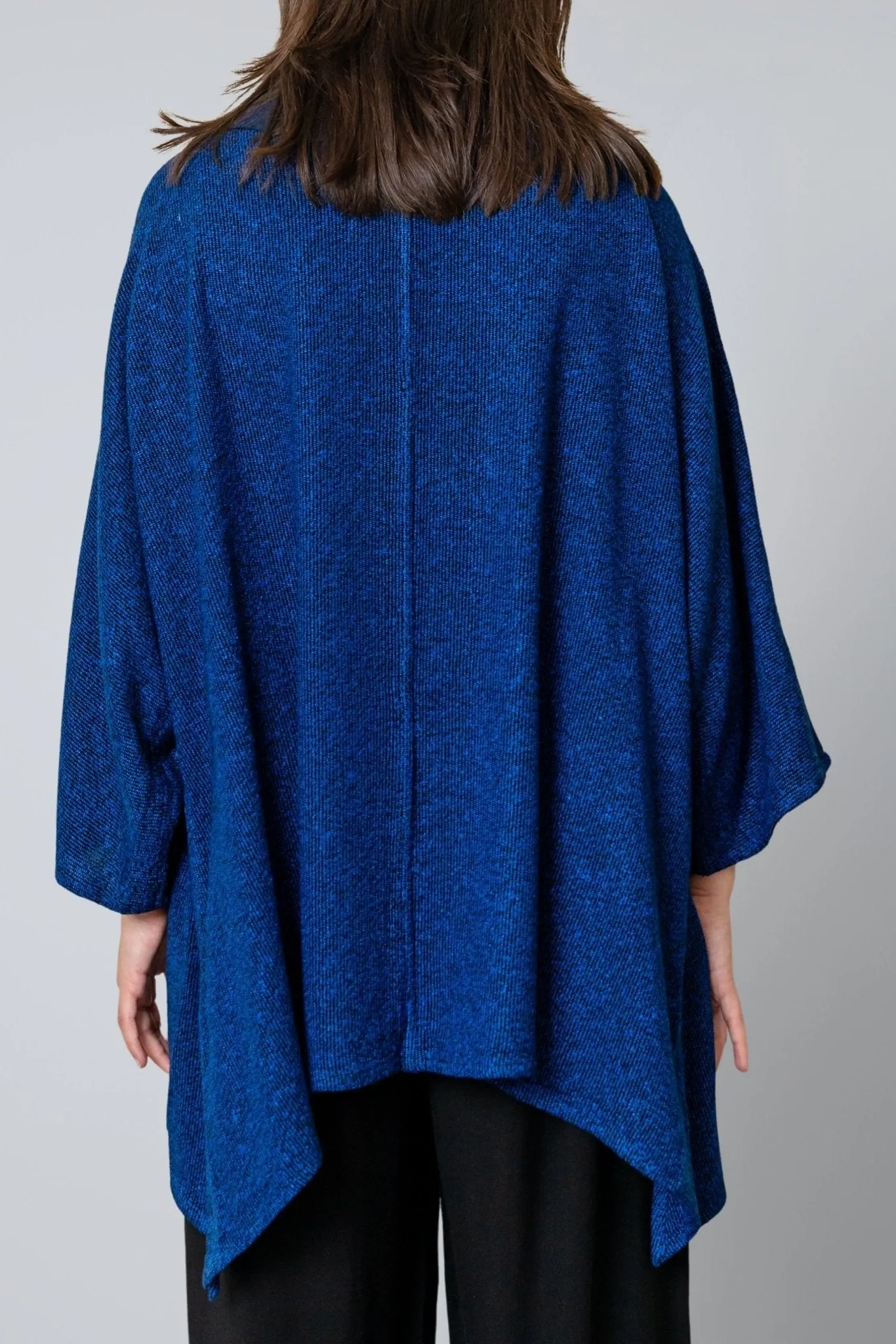 Bouclé Cowl Top - Electric Blue
