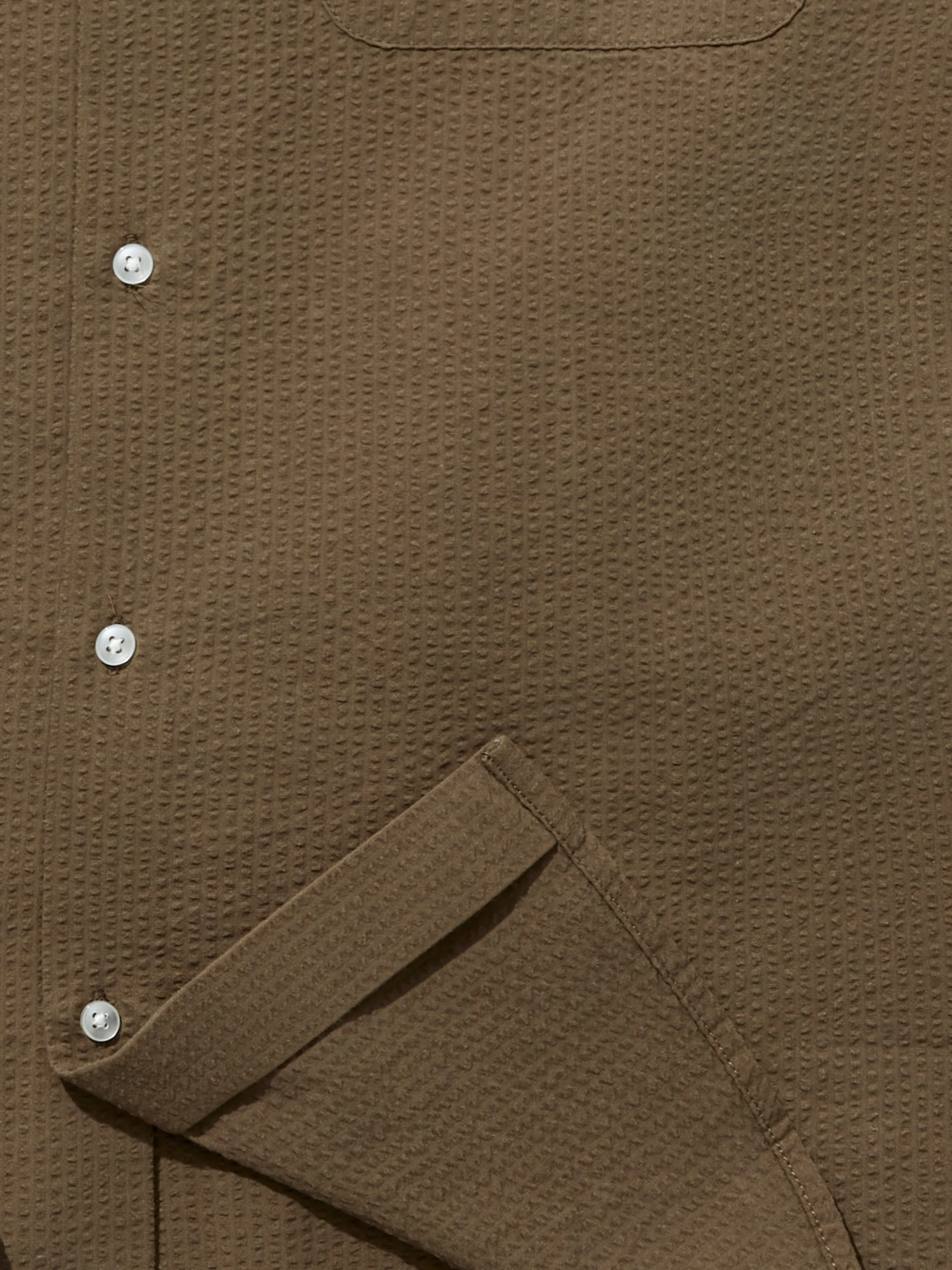 Brown Seersucker Shirt