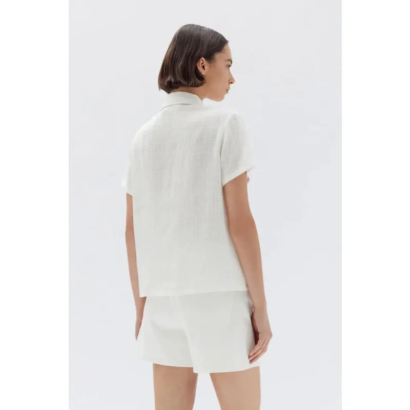 Calliope Short Sleeve Shirt | White