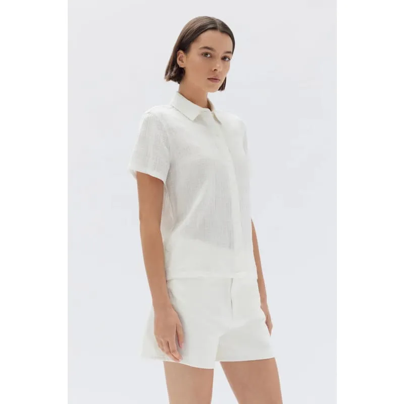 Calliope Short Sleeve Shirt | White