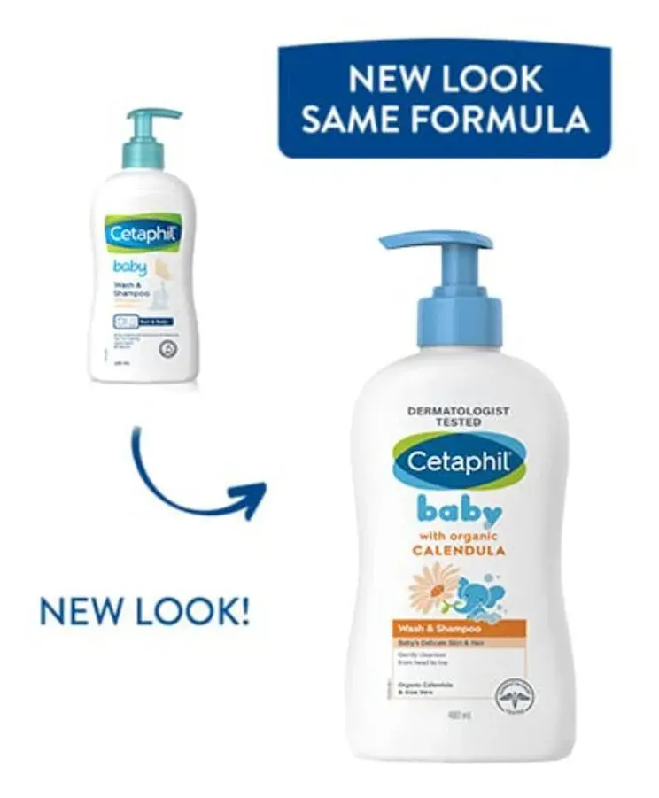 Cetaphil Baby Calendula Wash & Shampoo Pump - 400mL
