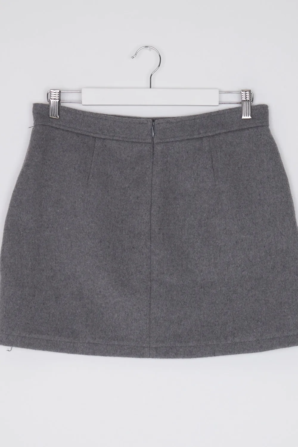 Country Road Grey Wool Blend Mini Skirt 10