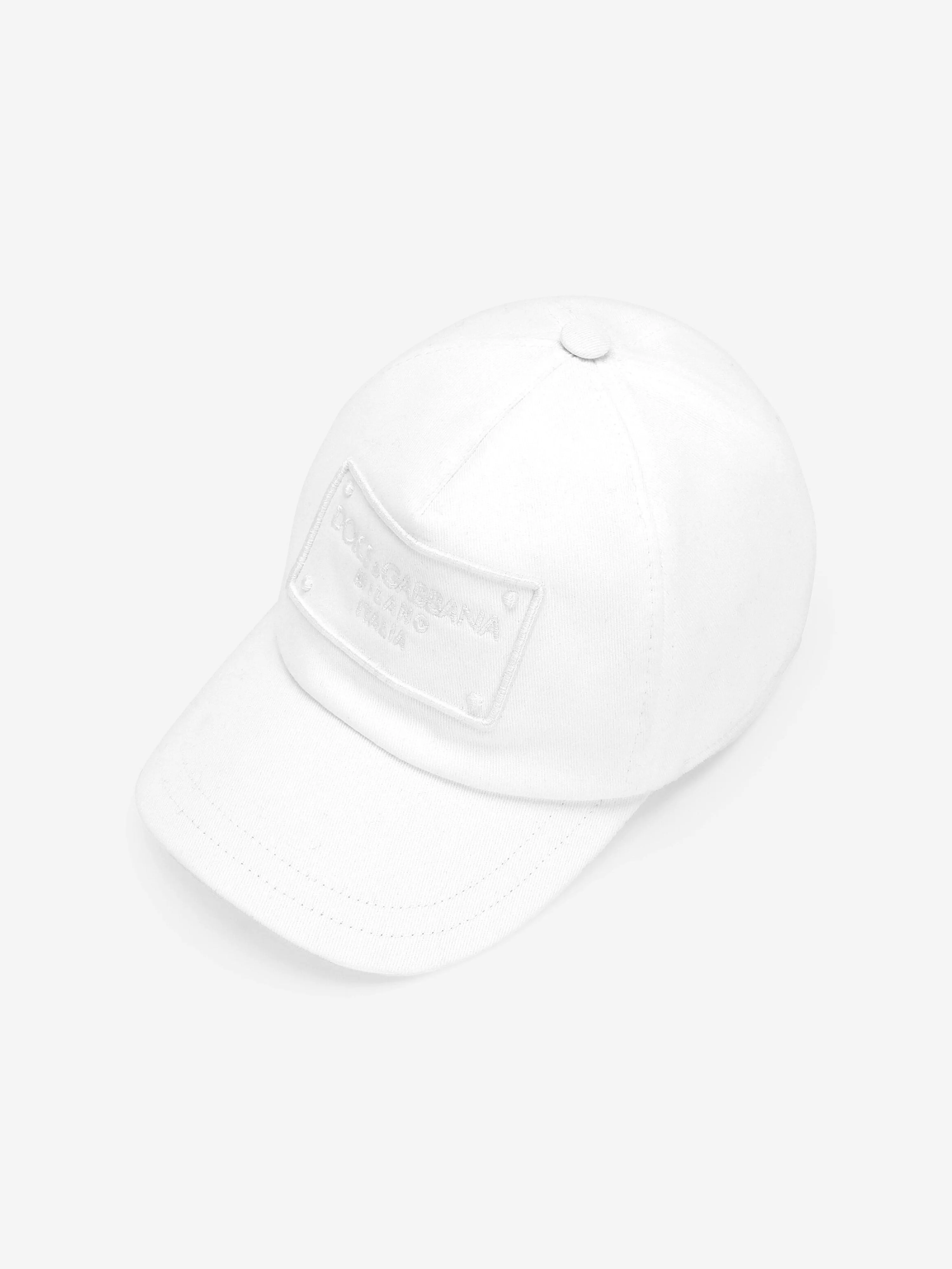 Dolce & Gabbana Girls Logo Cap in White