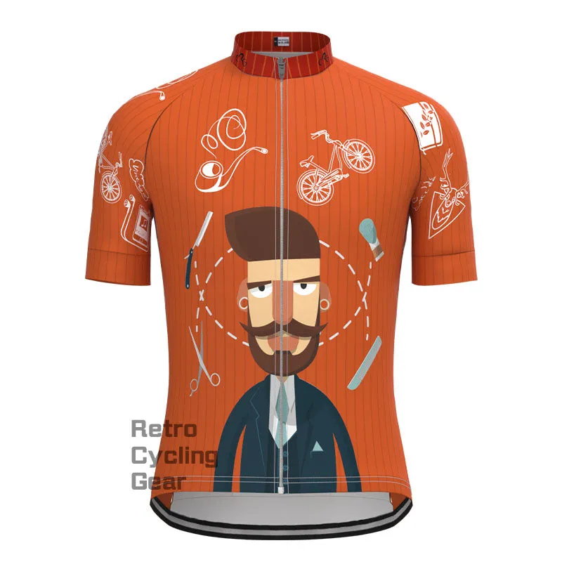 Funny beard characters Short Sleeves Cycling Jersey