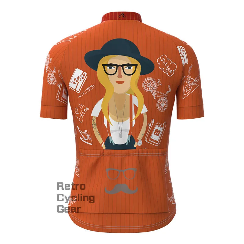 Funny beard characters Short Sleeves Cycling Jersey