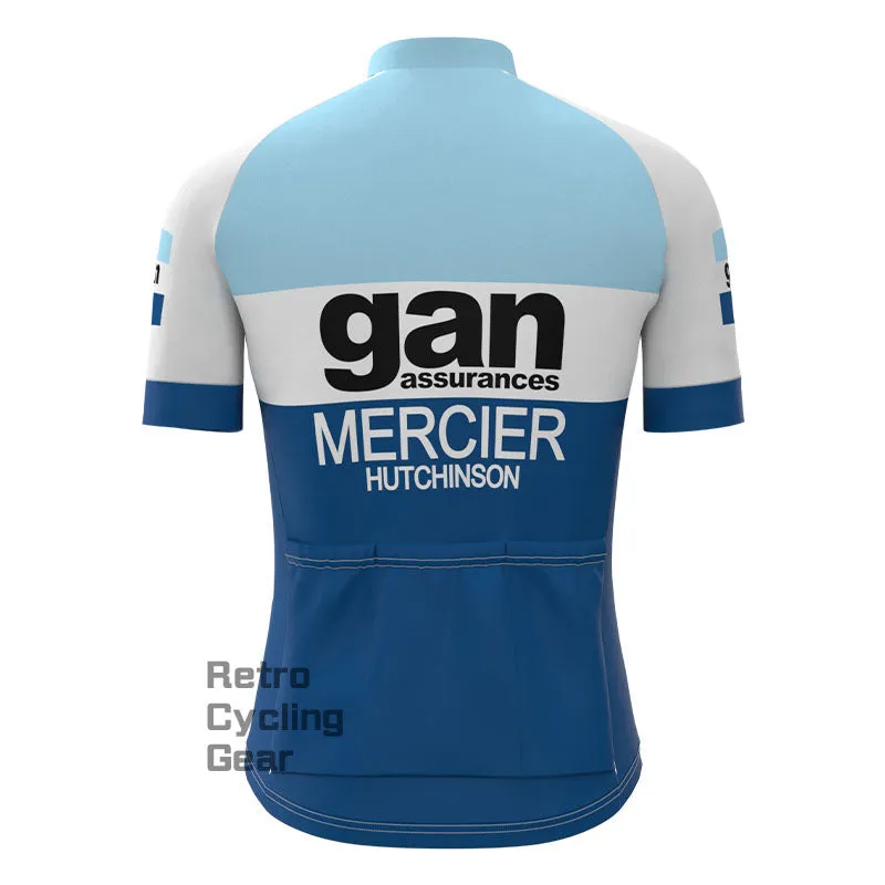 gan Blue Retro Short sleeves Jersey
