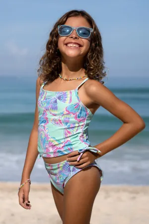 Girls Boho Rhapsody Ruched Tankini & Hipster Set