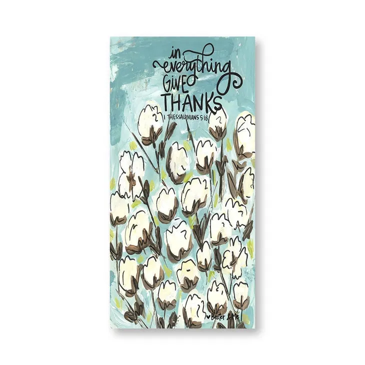 Give Thanks Cotton - Wrapped Canvas