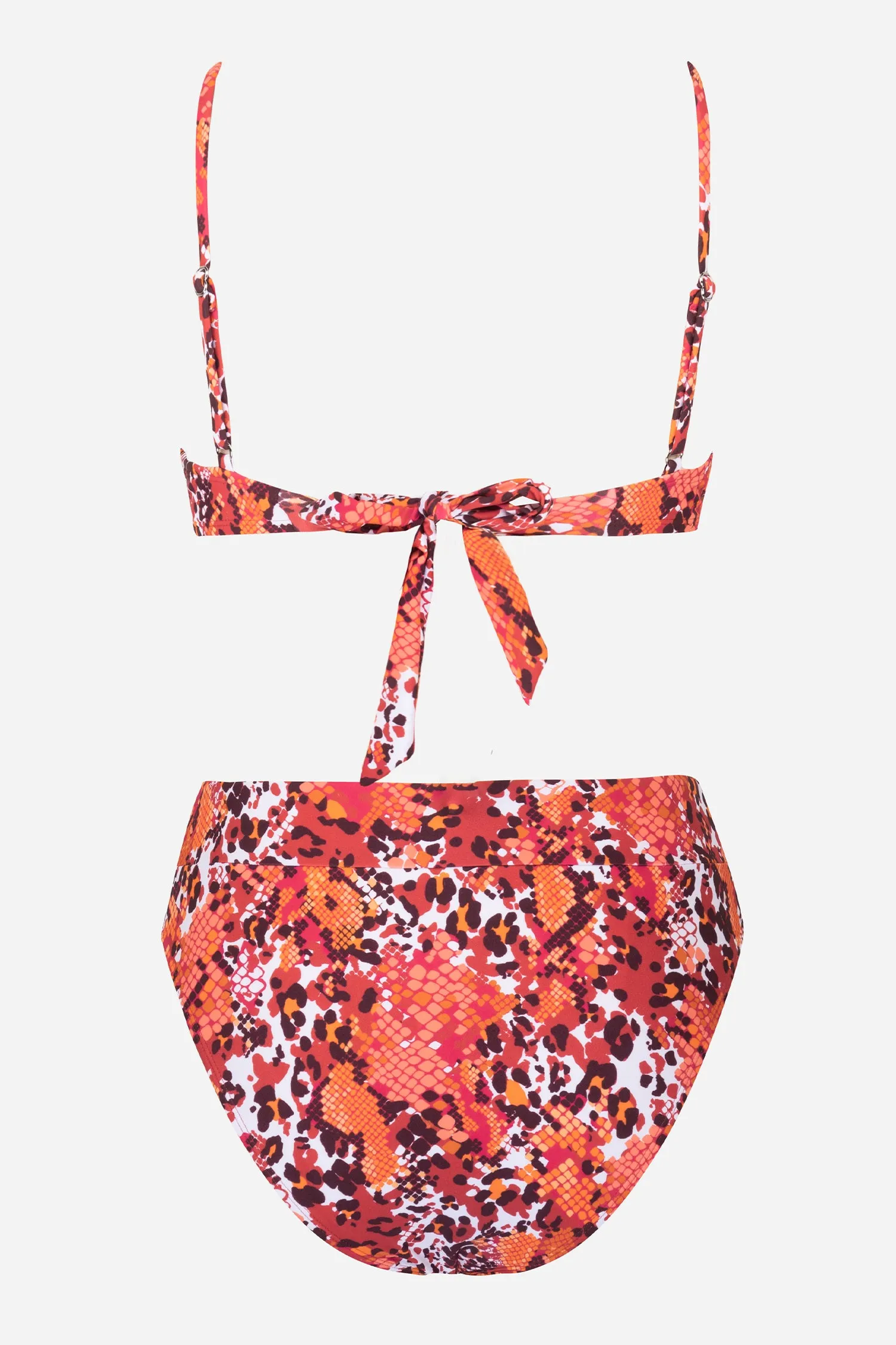 Hot Animal Print Underwire Top & Cheeky High Waist Bikini Set