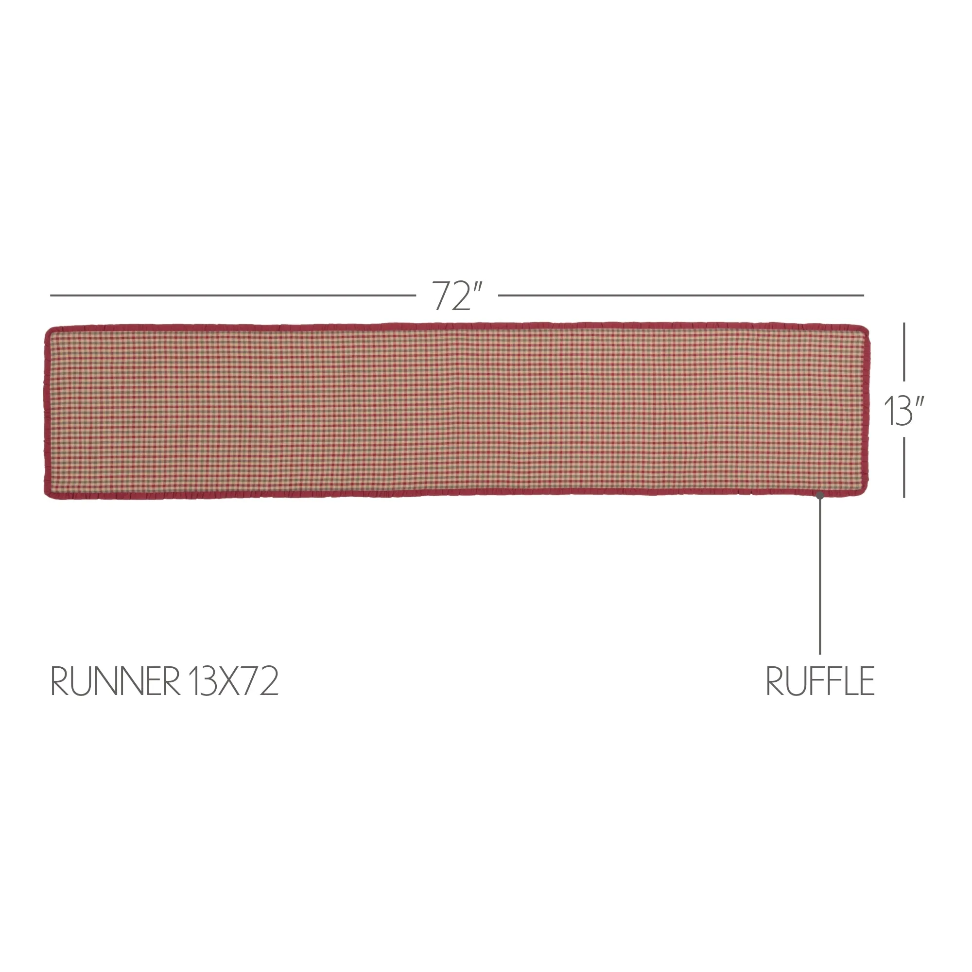 Jonathan Plaid Ruffled Runner