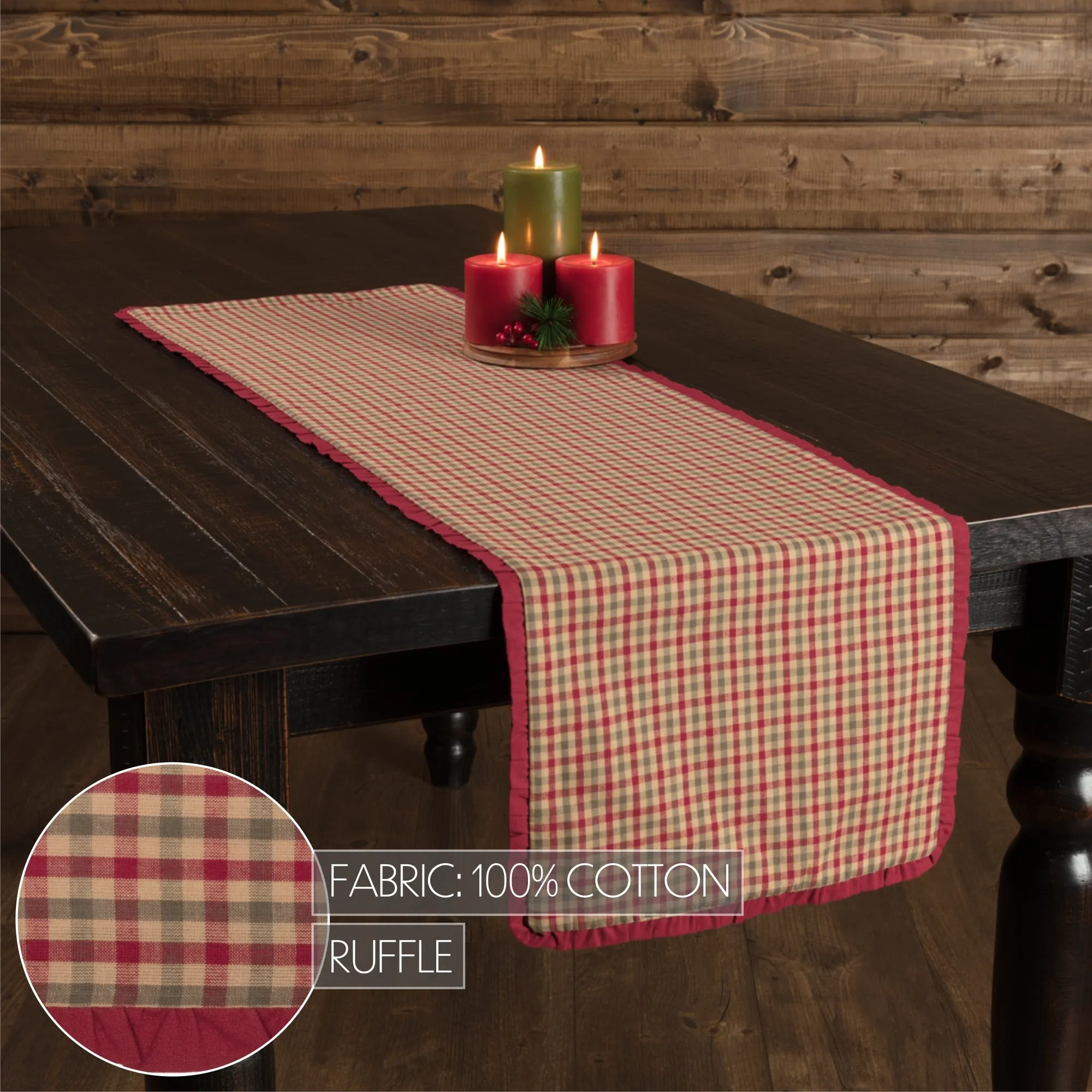 Jonathan Plaid Ruffled Runner