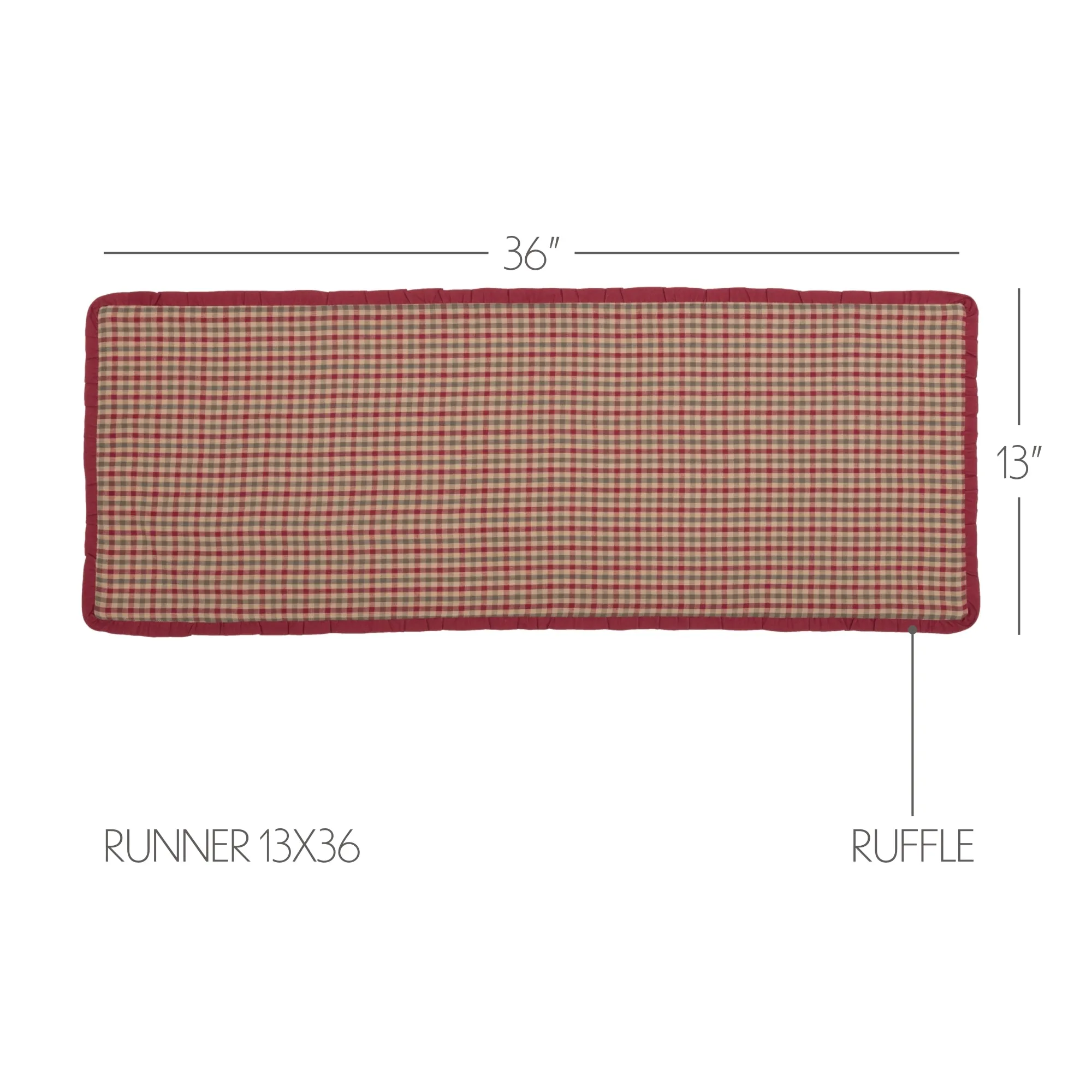 Jonathan Plaid Ruffled Runner